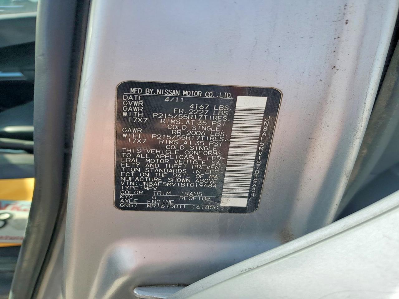 2011 Nissan Juke S Silver vin: JN8AF5MV1BT019684