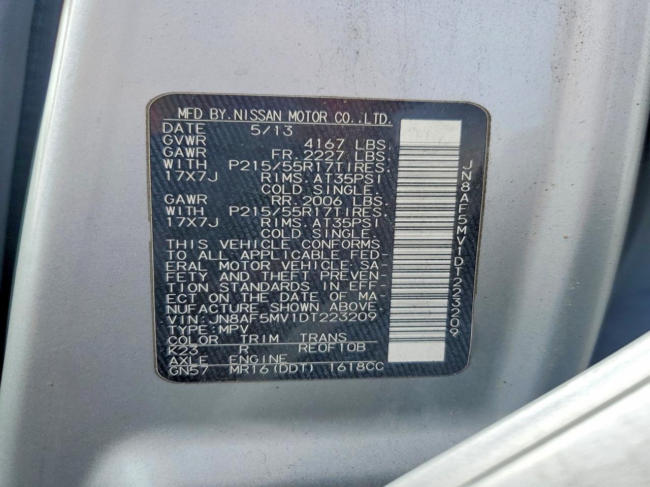 2013 Nissan Juke S Silver vin: JN8AF5MV1DT223209