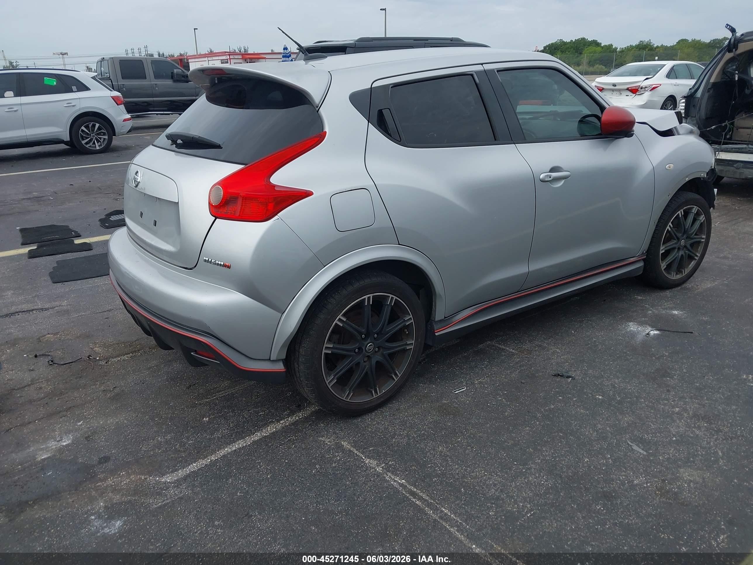 2013 Nissan Juke Nismo Silver vin: JN8AF5MV1DT229446
