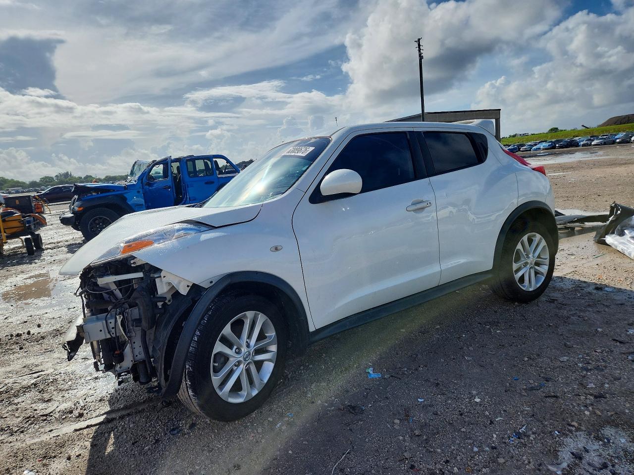 2014 Nissan Juke Sl White vin: JN8AF5MV1ET363584