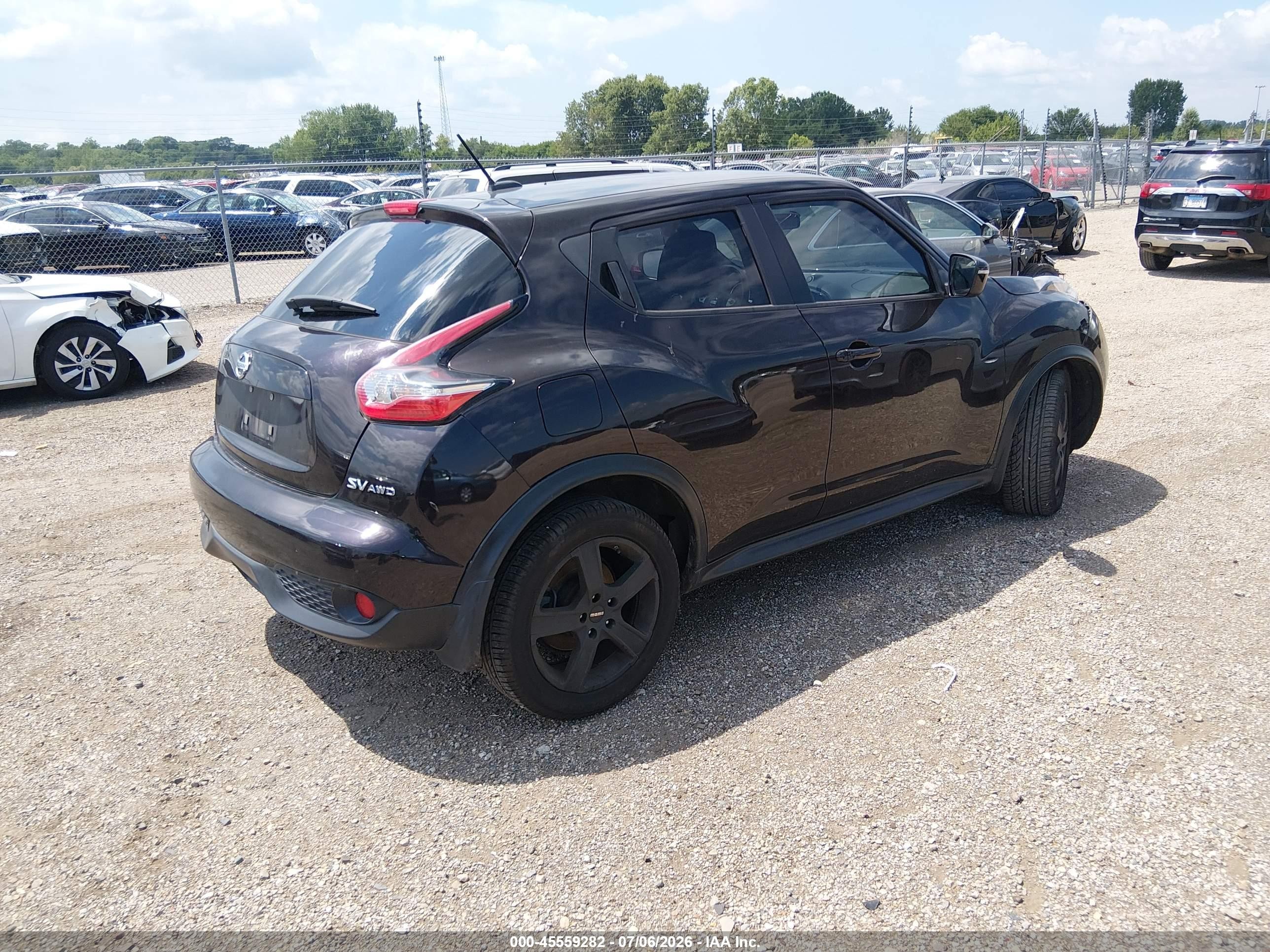 2015 Nissan Juke Sv Черный vin: JN8AF5MV1FT551880