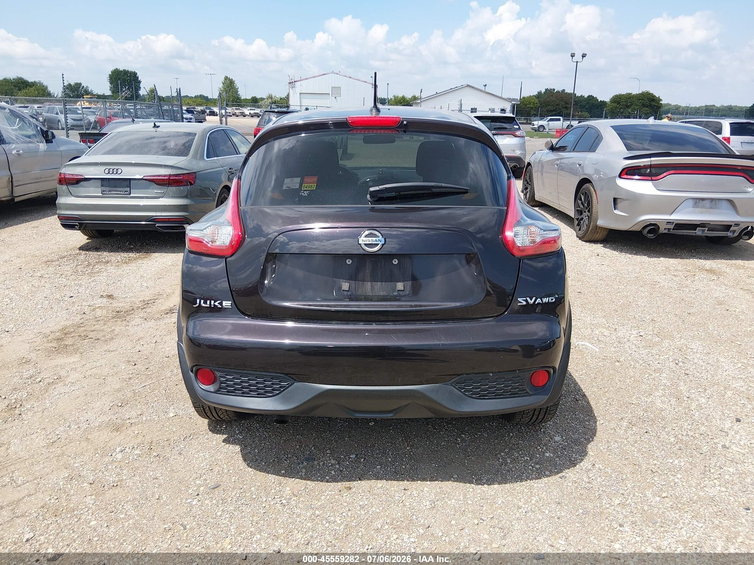 2015 Nissan Juke Sv Черный vin: JN8AF5MV1FT551880