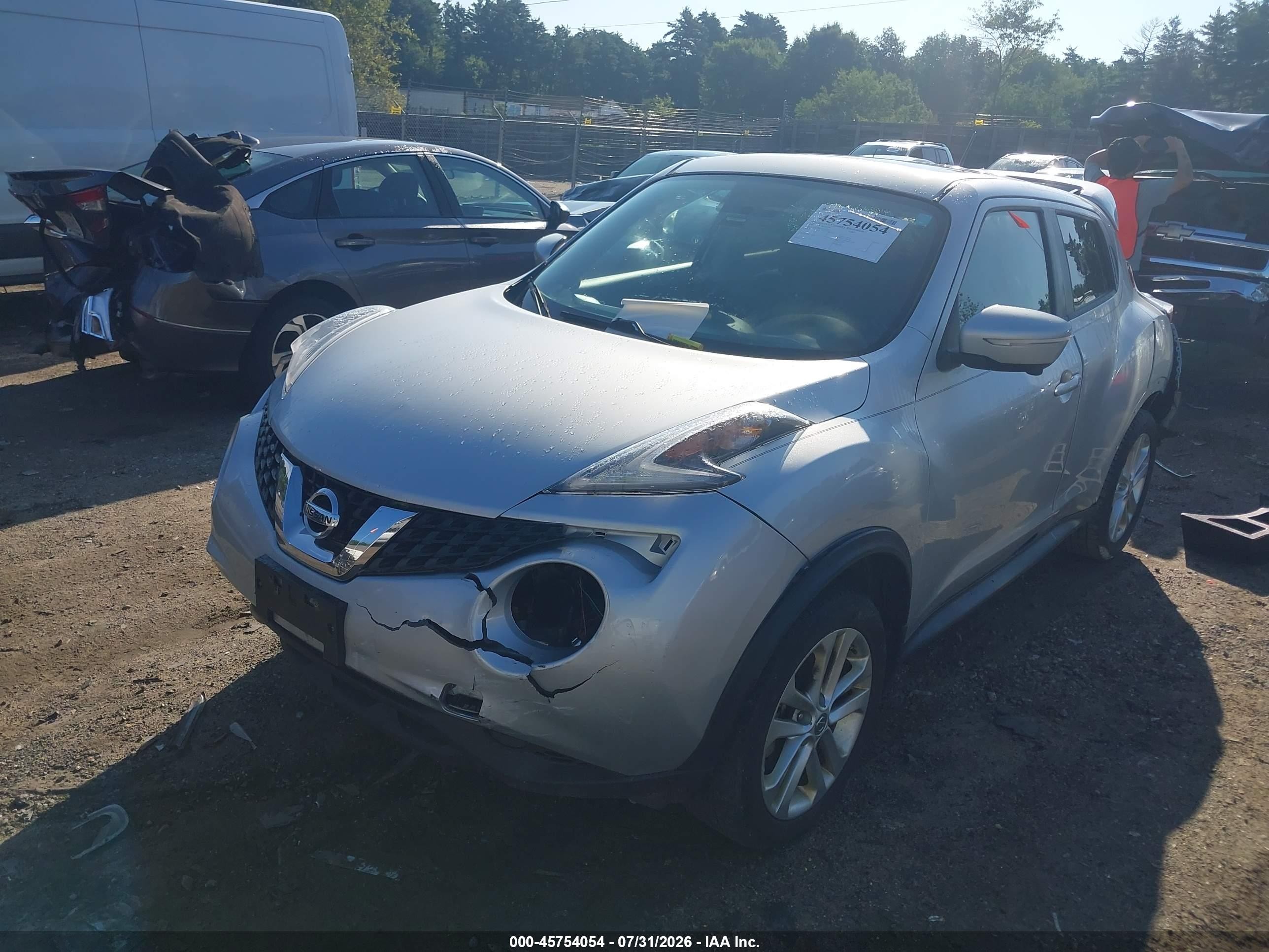2015 Nissan Juke Sl Gray vin: JN8AF5MV1FT555797