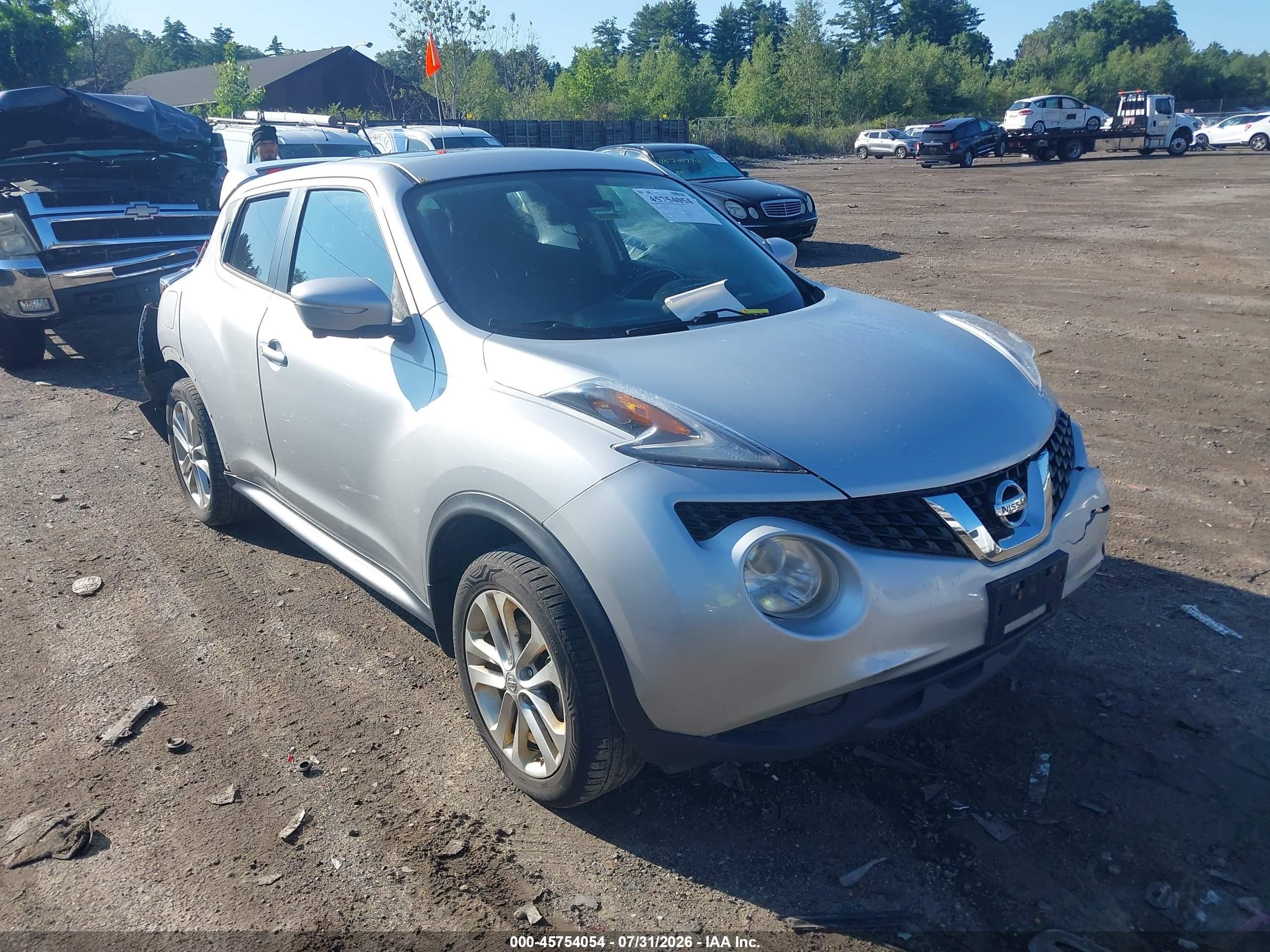 2015 Nissan Juke Sl Gray vin: JN8AF5MV1FT555797