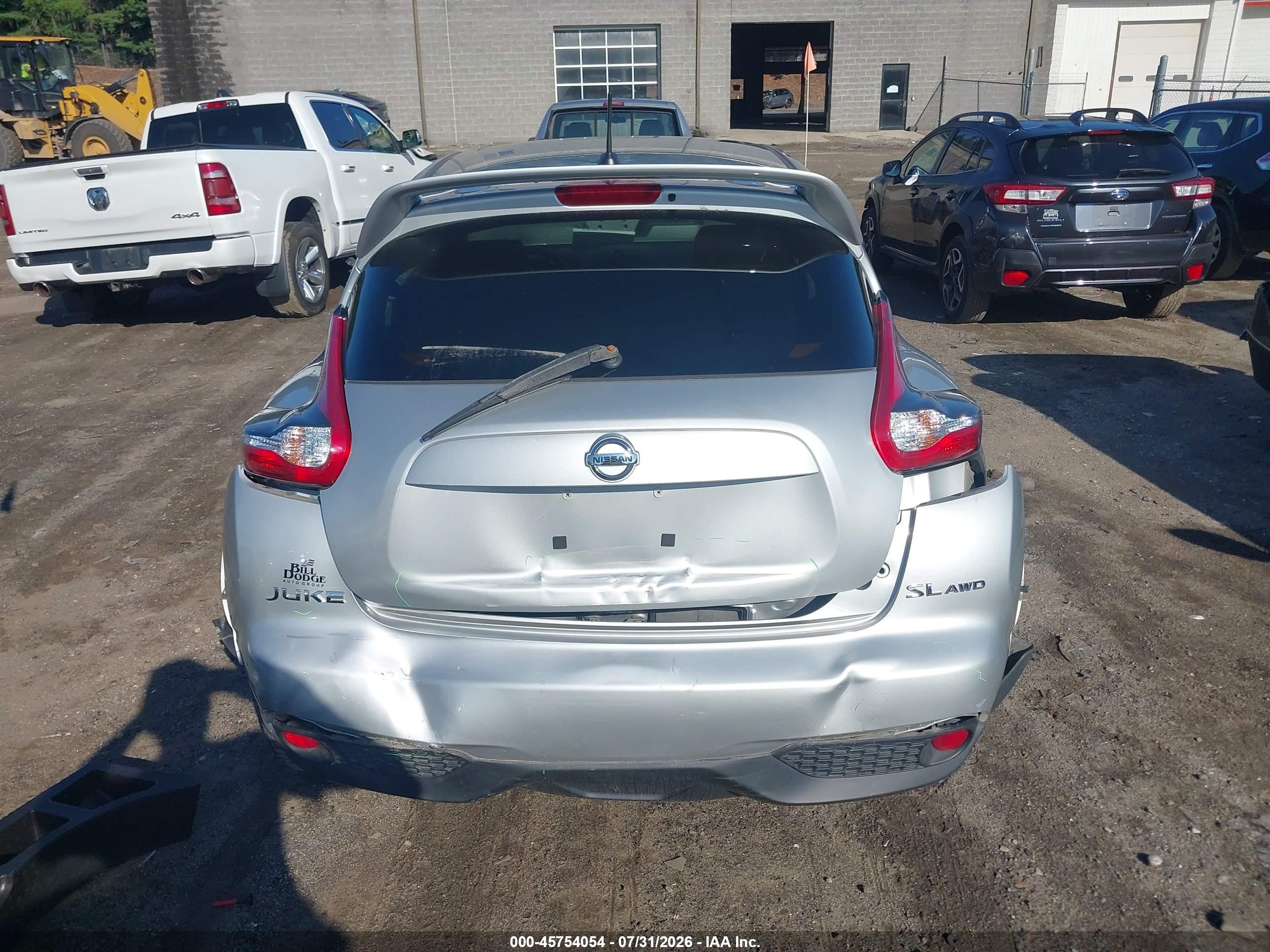 2015 Nissan Juke Sl Gray vin: JN8AF5MV1FT555797