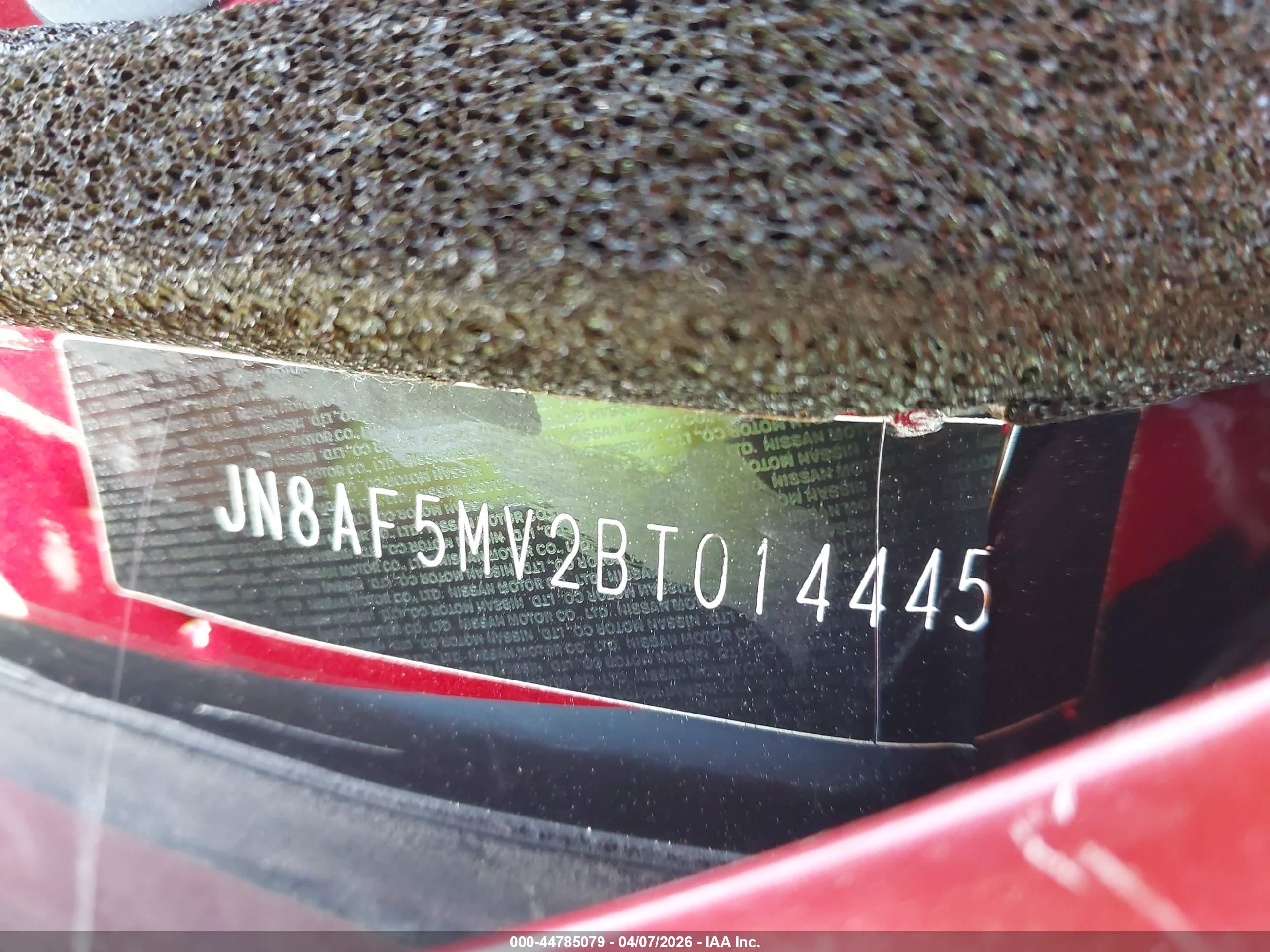2011 Nissan Juke S Red vin: JN8AF5MV2BT014445