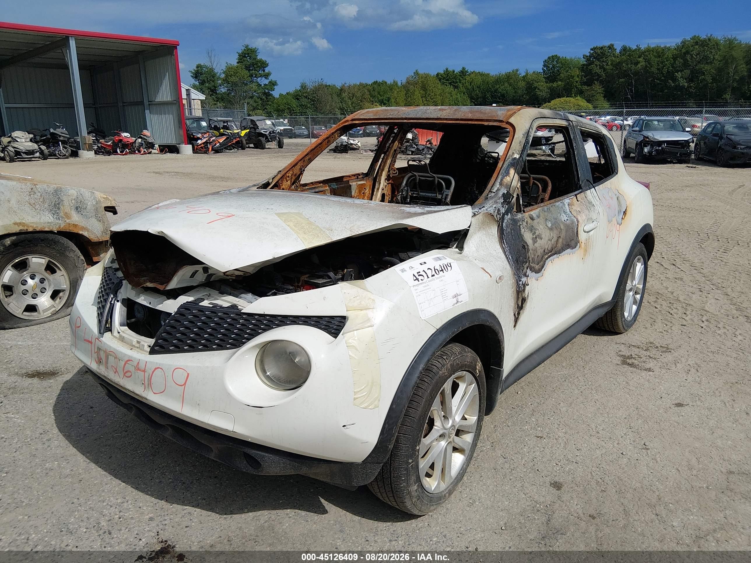 2011 Nissan Juke Sv White vin: JN8AF5MV2BT016244