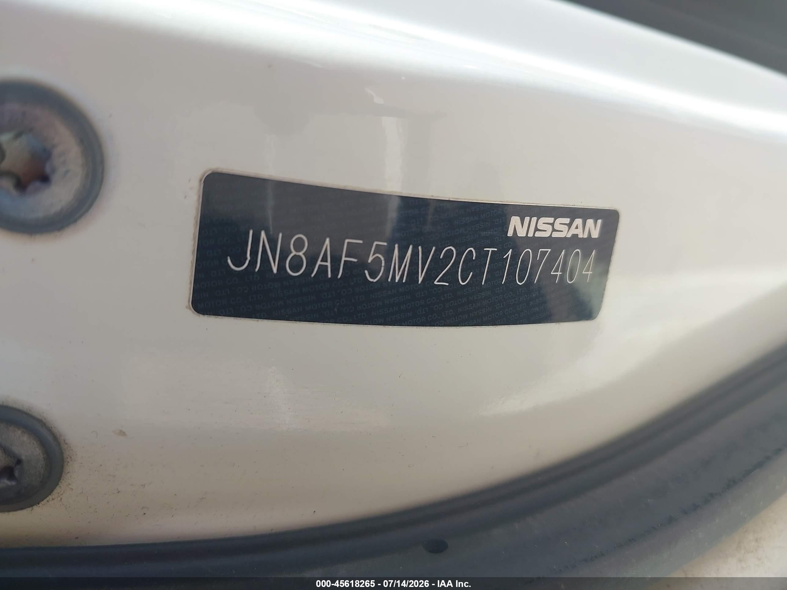 2012 Nissan Juke Sl White vin: JN8AF5MV2CT107404