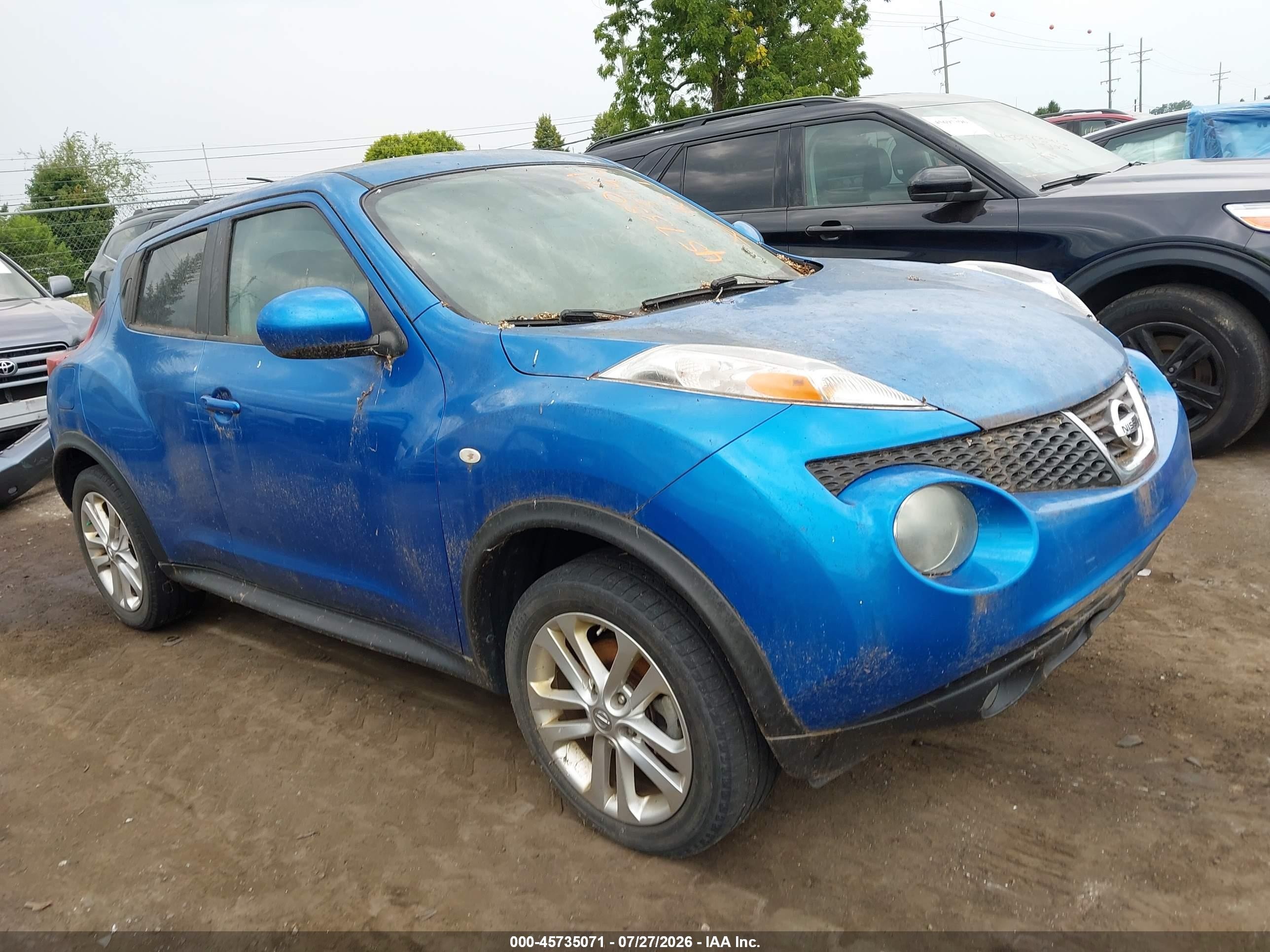 2012 Nissan Juke Sl Синий vin: JN8AF5MV2CT115194