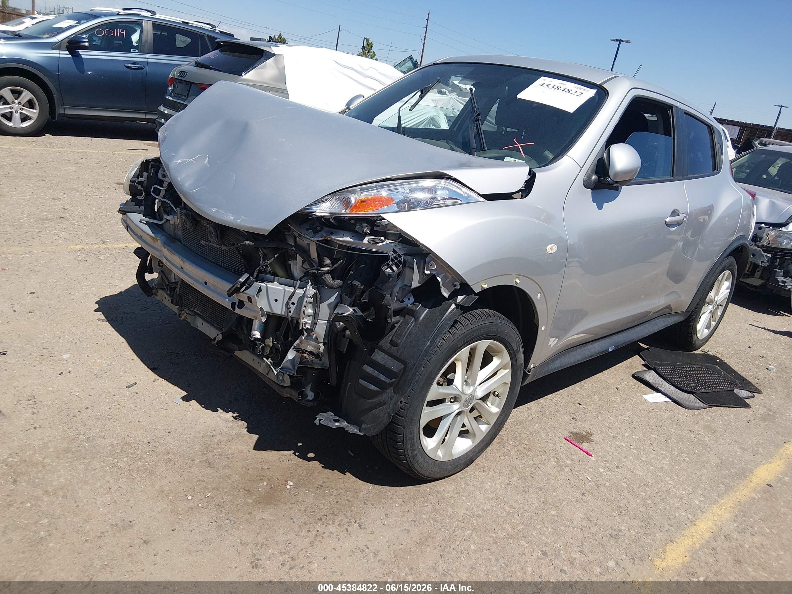 2013 Nissan Juke Sv Silver vin: JN8AF5MV2DT210002