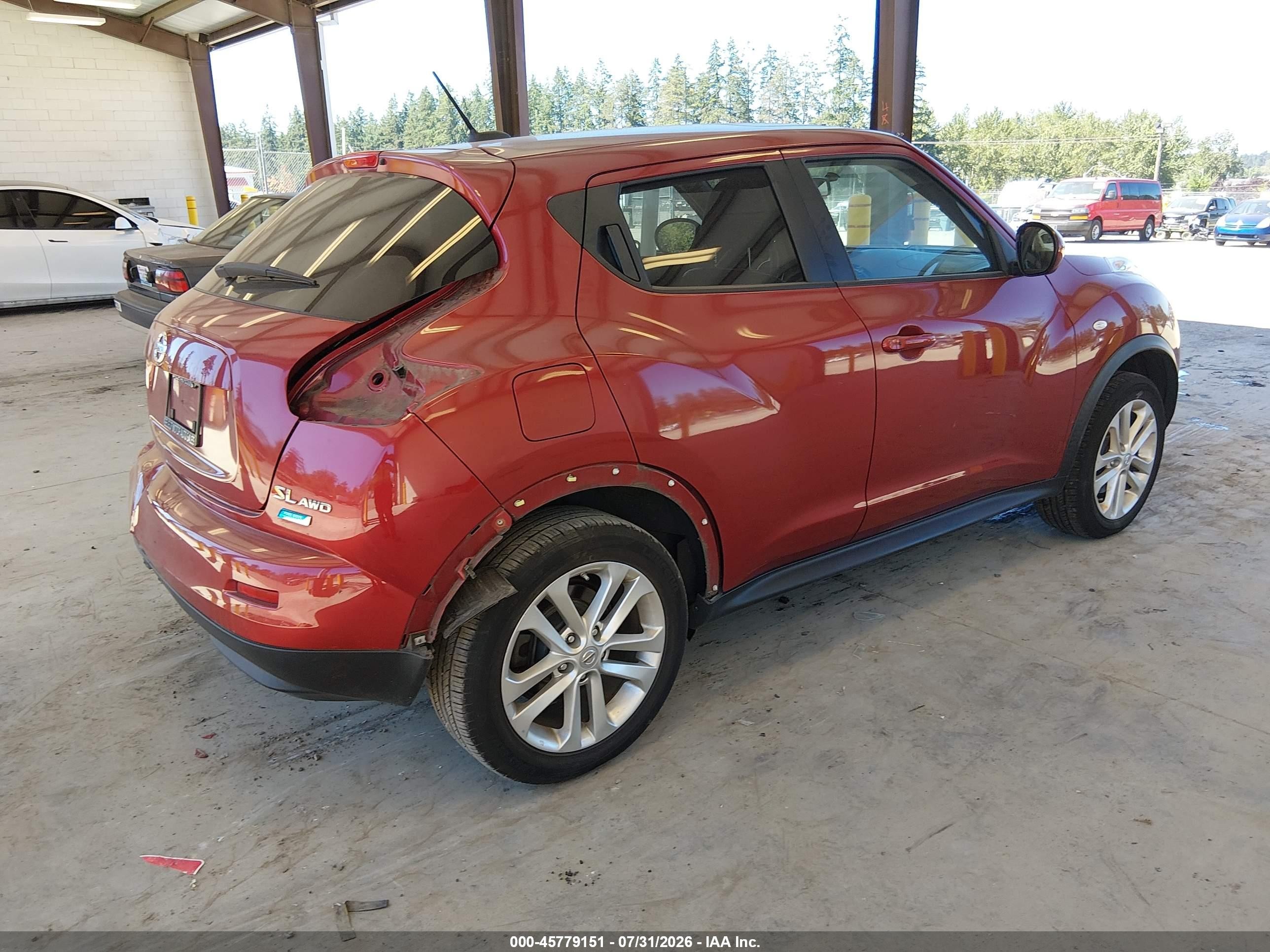 2013 Nissan Juke Sl Burgundy vin: JN8AF5MV2DT211165
