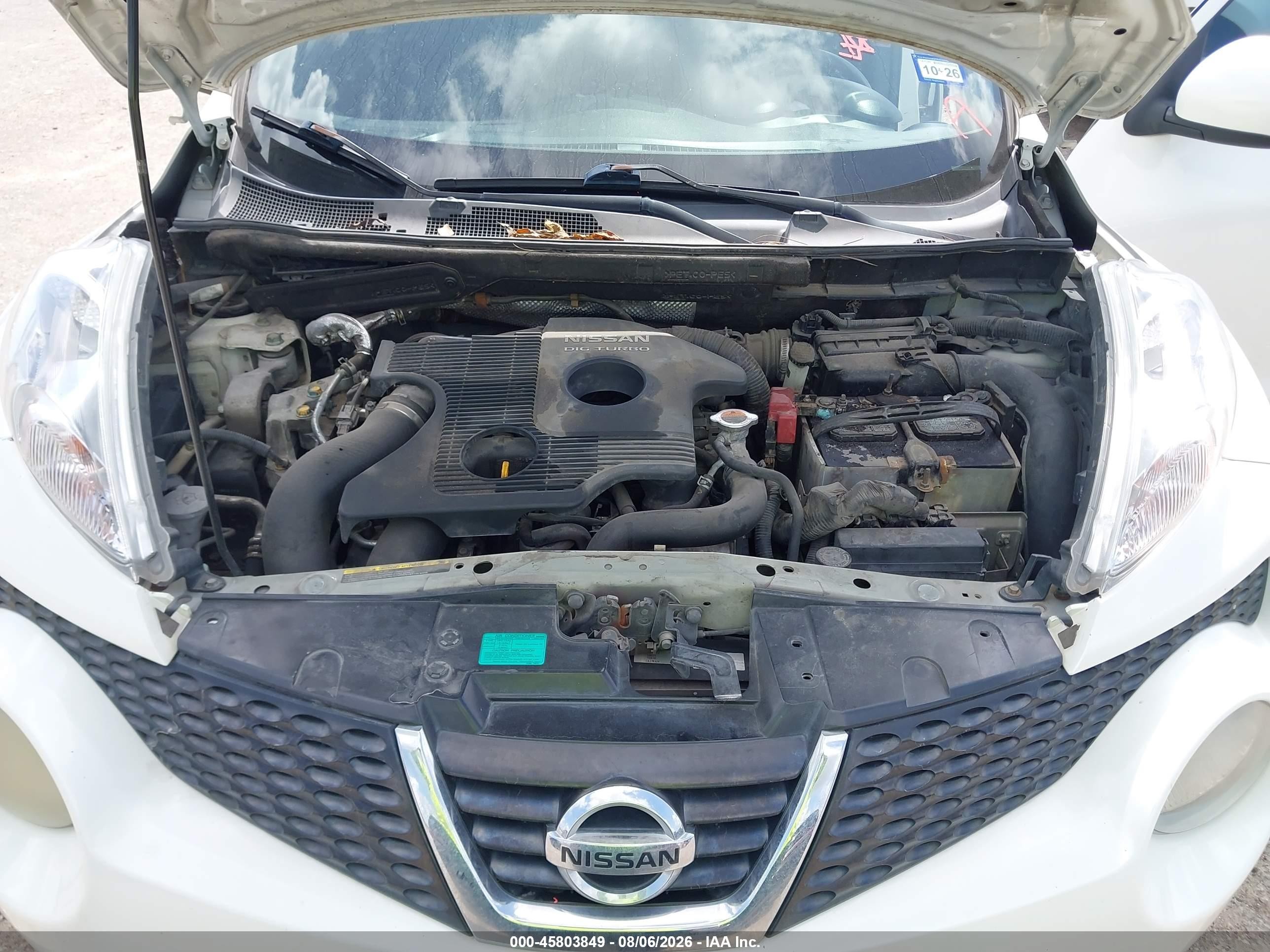 2013 Nissan Juke S White vin: JN8AF5MV2DT223400