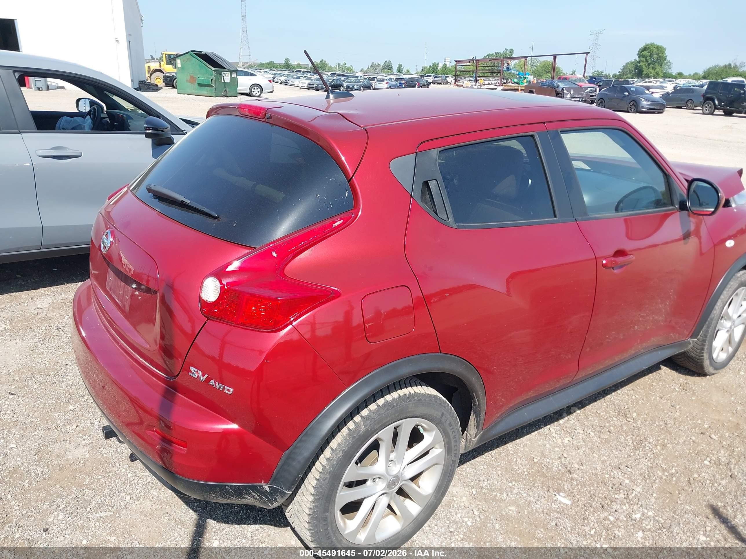 2014 Nissan Juke Sv Red vin: JN8AF5MV2ET364520