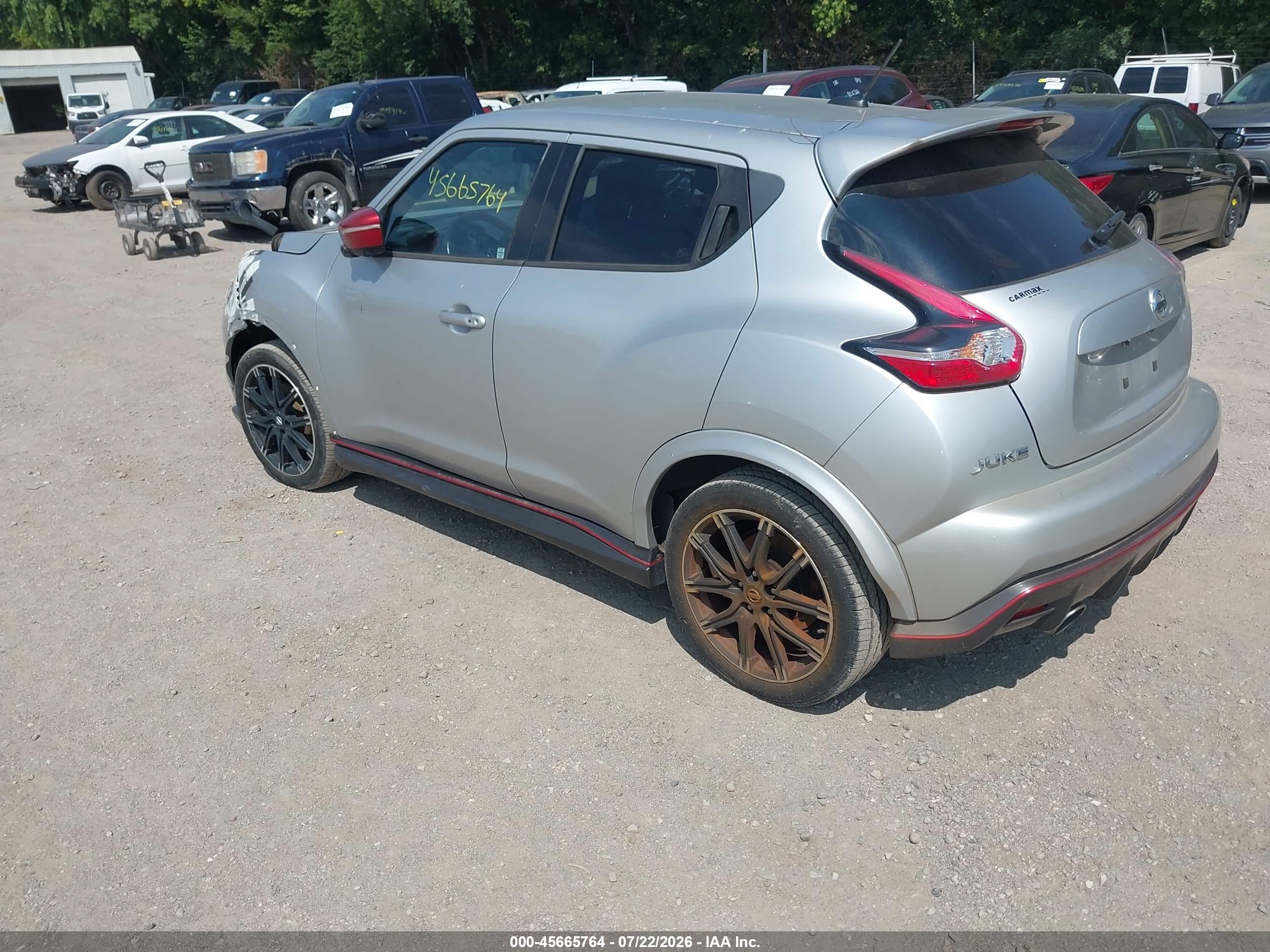 2015 Nissan Juke Nismo Silver vin: JN8AF5MV2FT560782