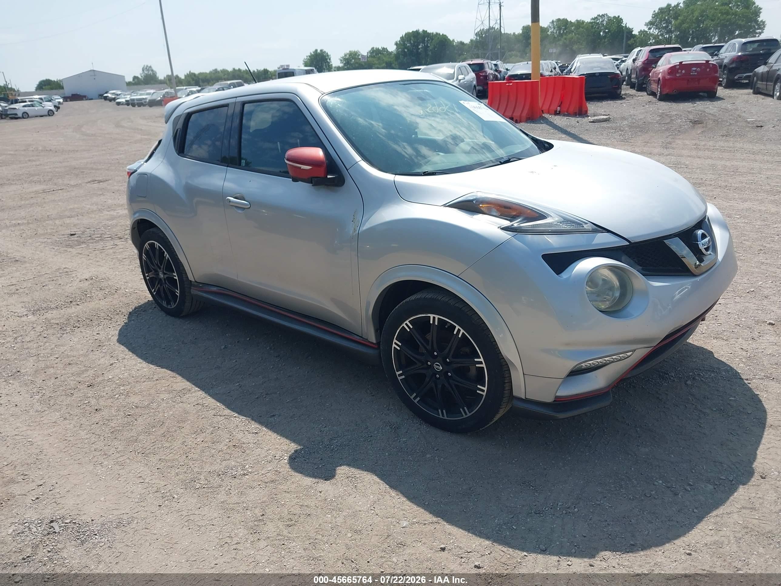 2015 Nissan Juke Nismo Серебряный vin: JN8AF5MV2FT560782