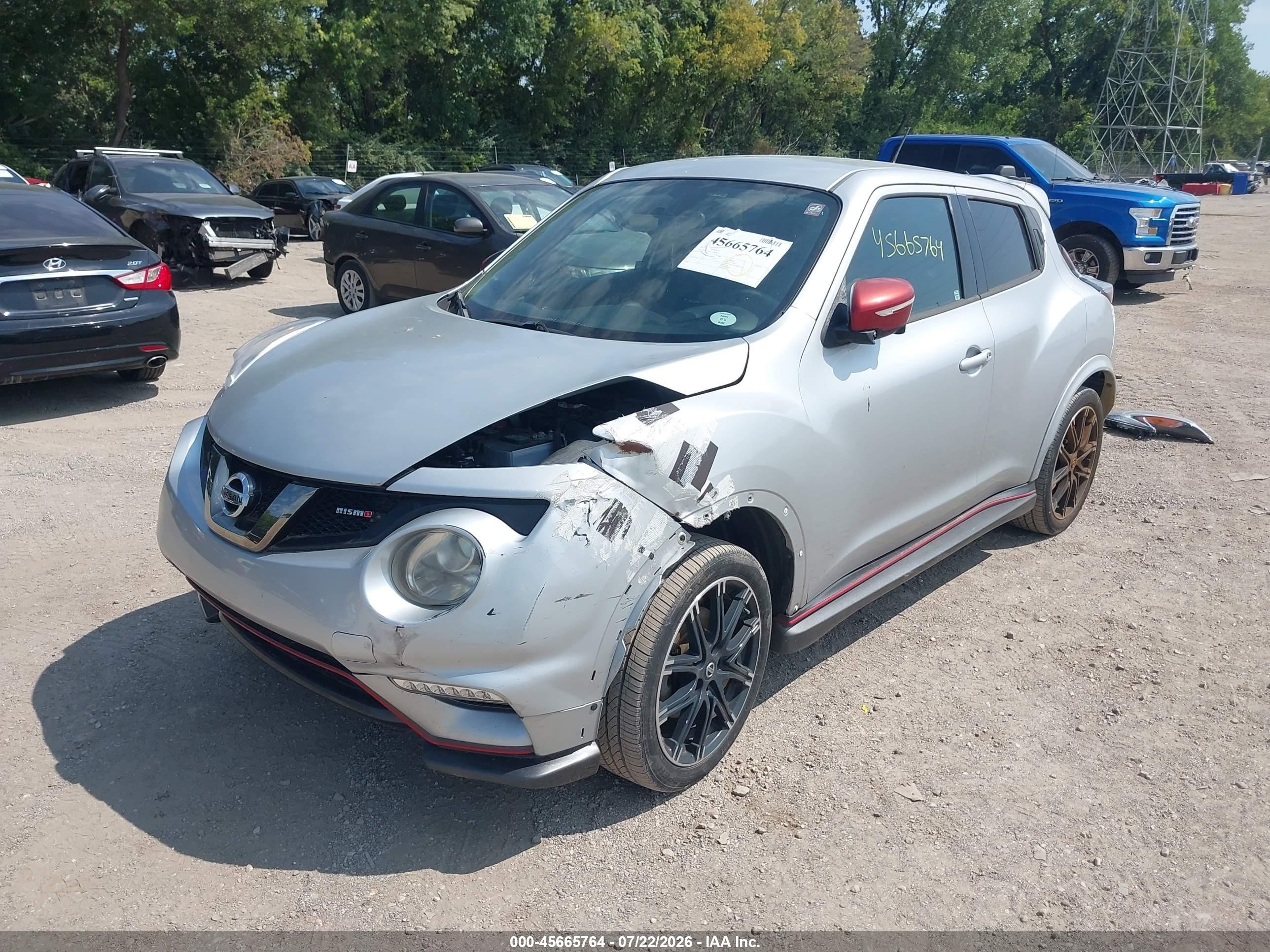 2015 Nissan Juke Nismo Silver vin: JN8AF5MV2FT560782
