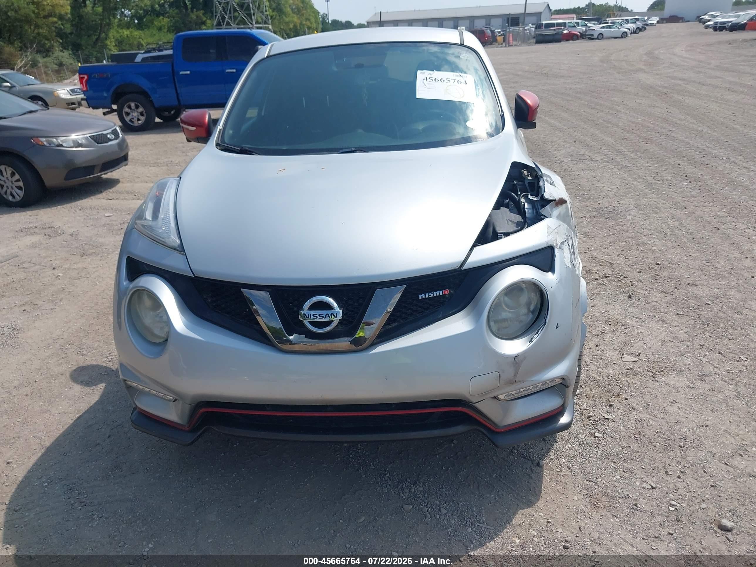 2015 Nissan Juke Nismo Silver vin: JN8AF5MV2FT560782
