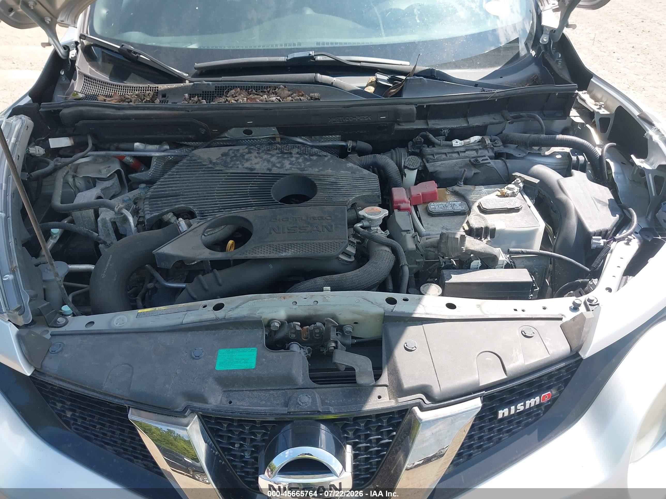 2015 Nissan Juke Nismo Silver vin: JN8AF5MV2FT560782