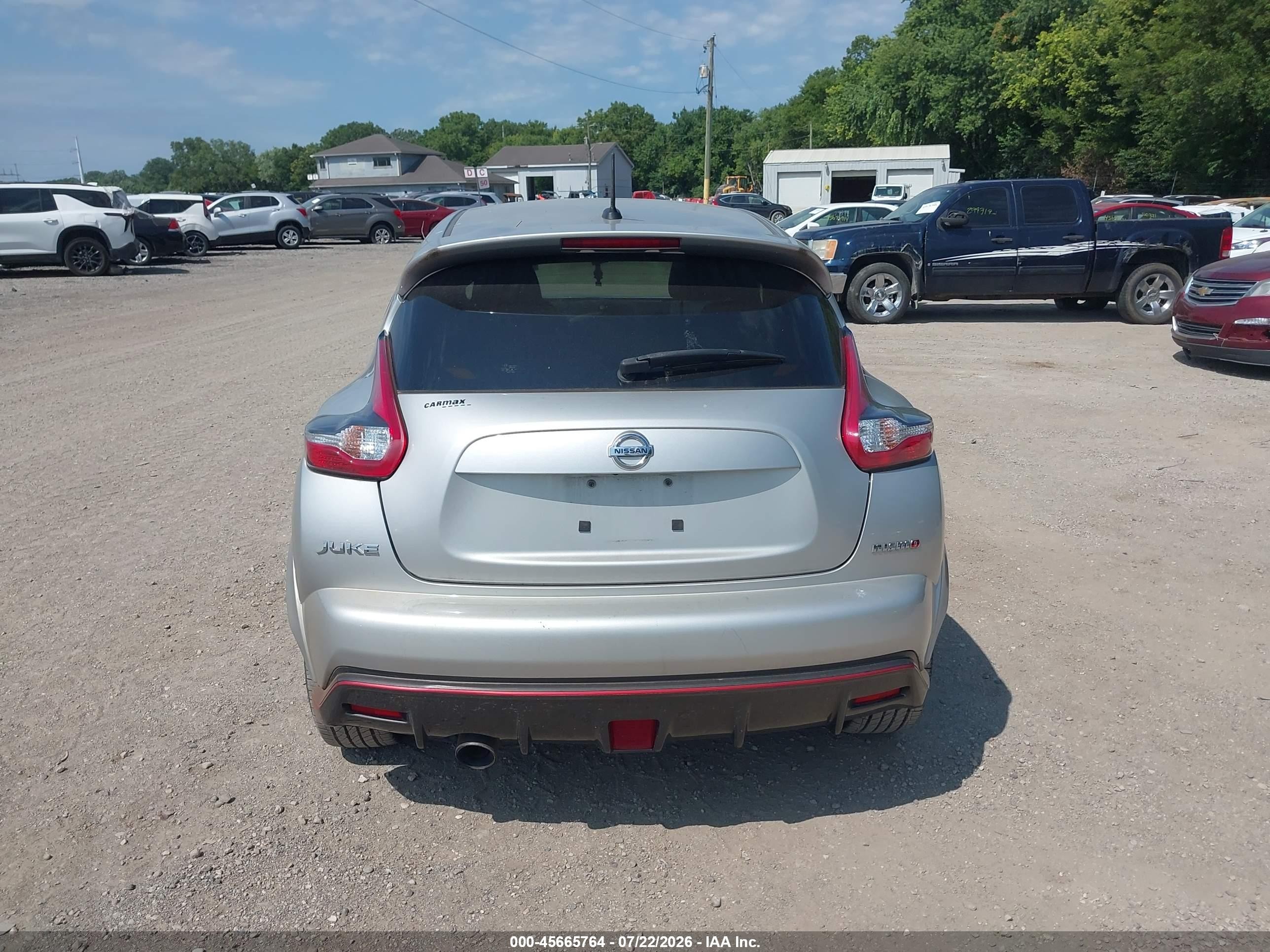 2015 Nissan Juke Nismo Silver vin: JN8AF5MV2FT560782