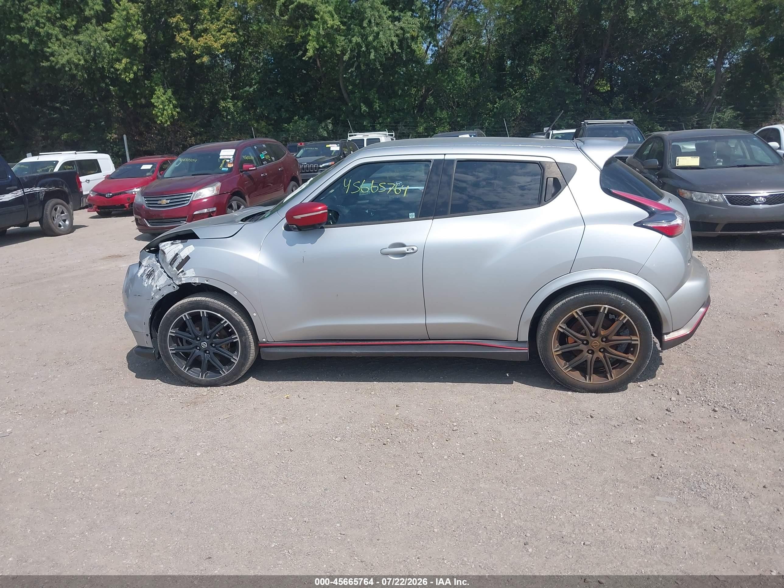 2015 Nissan Juke Nismo Silver vin: JN8AF5MV2FT560782