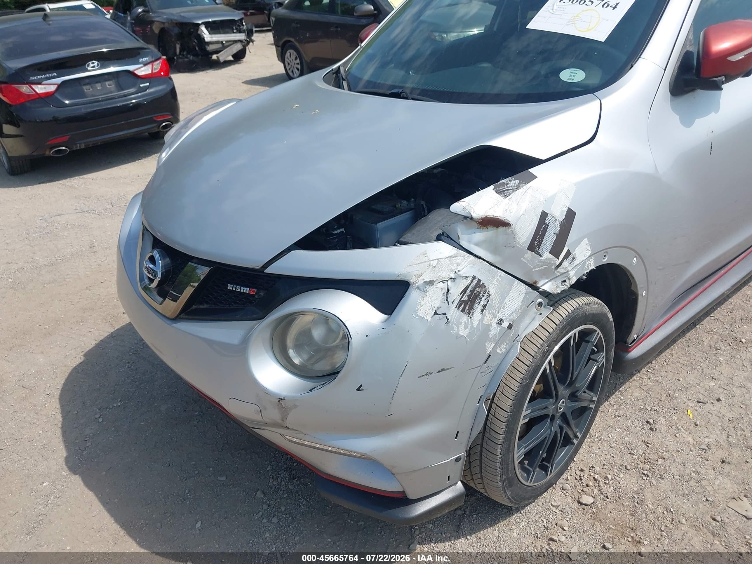 2015 Nissan Juke Nismo Silver vin: JN8AF5MV2FT560782