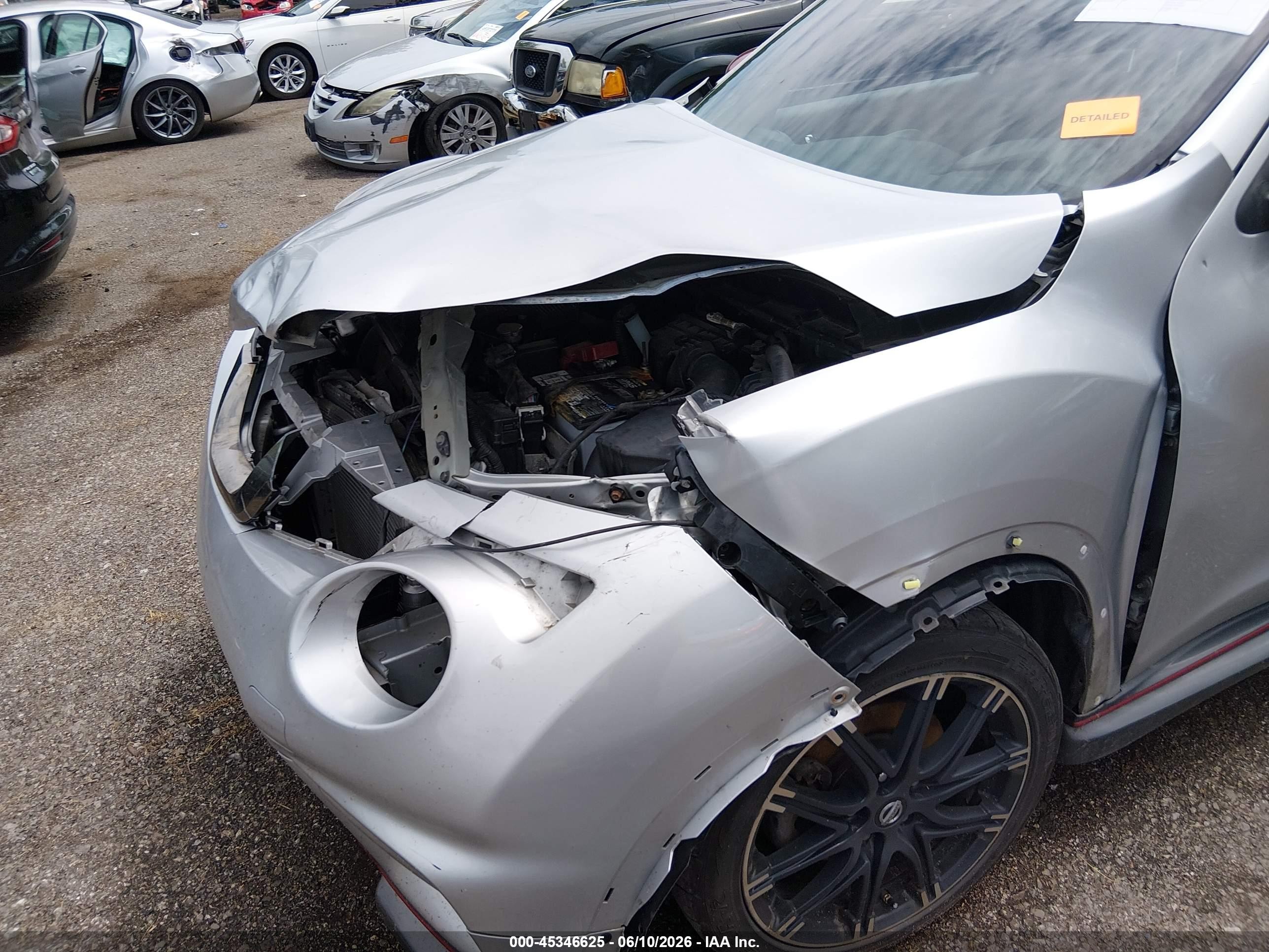 2015 Nissan Juke Nismo Серебряный vin: JN8AF5MV2FT563004