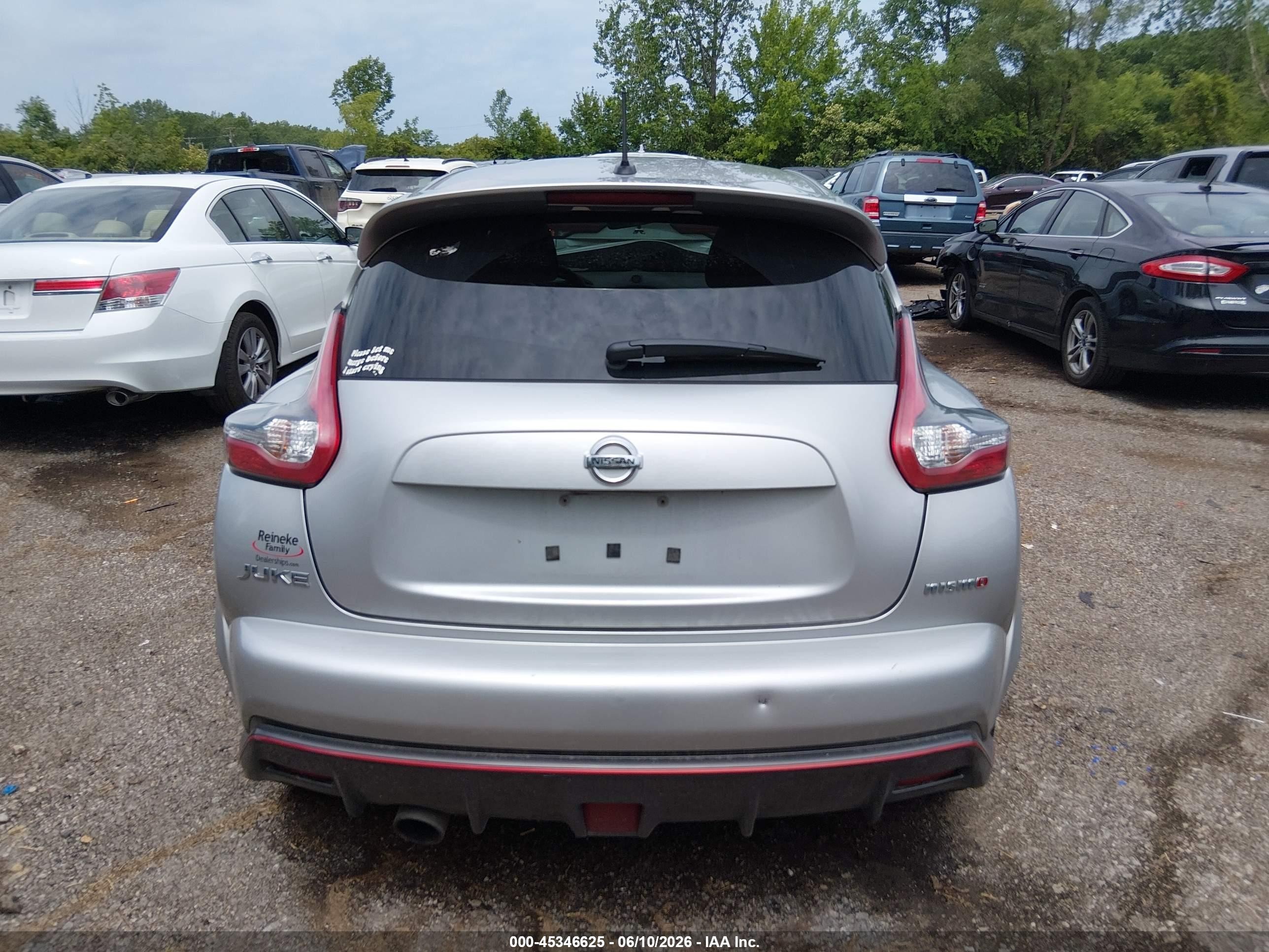 2015 Nissan Juke Nismo Серебряный vin: JN8AF5MV2FT563004