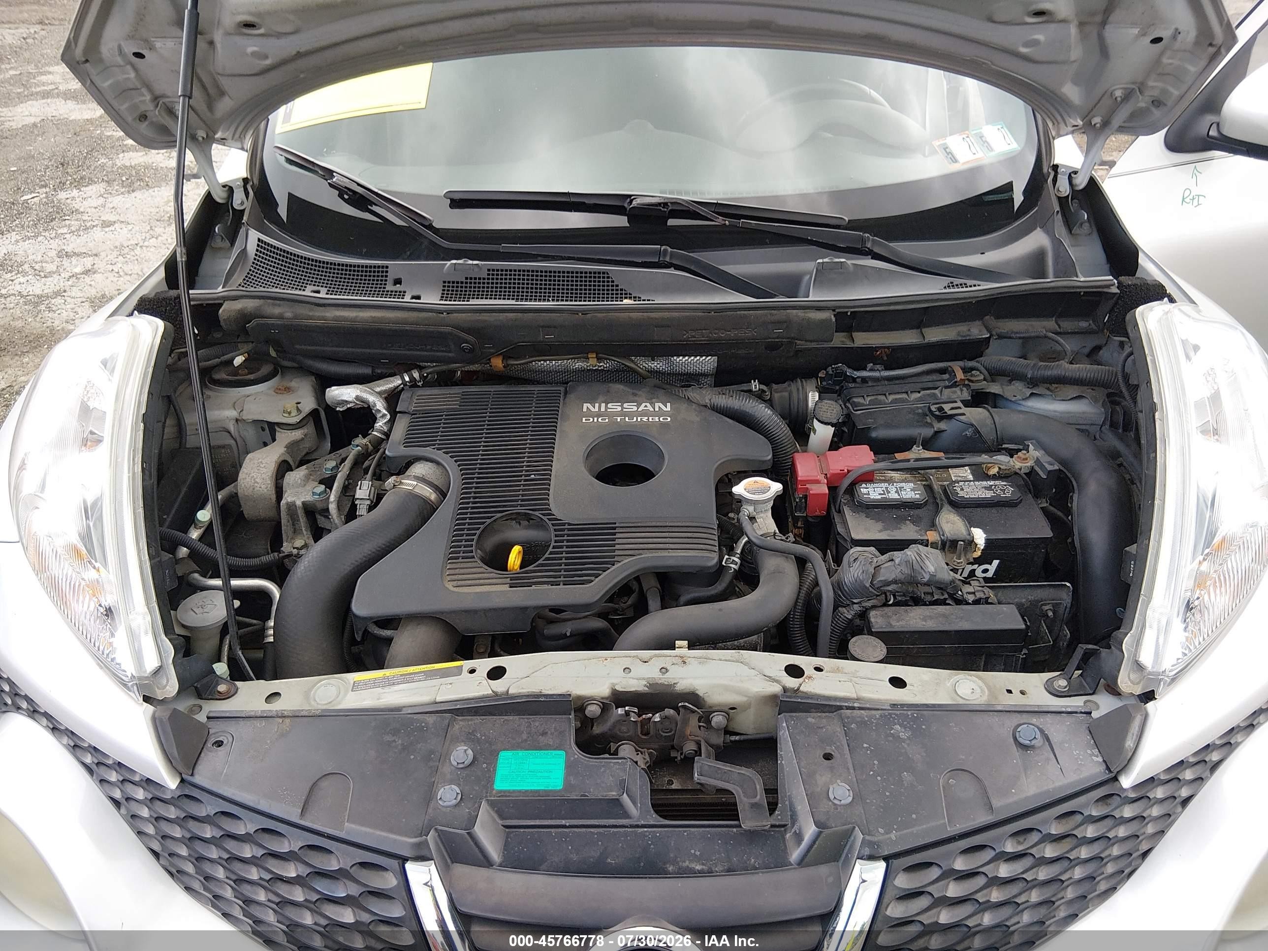 2012 Nissan Juke Sv Silver vin: JN8AF5MV3CT113437