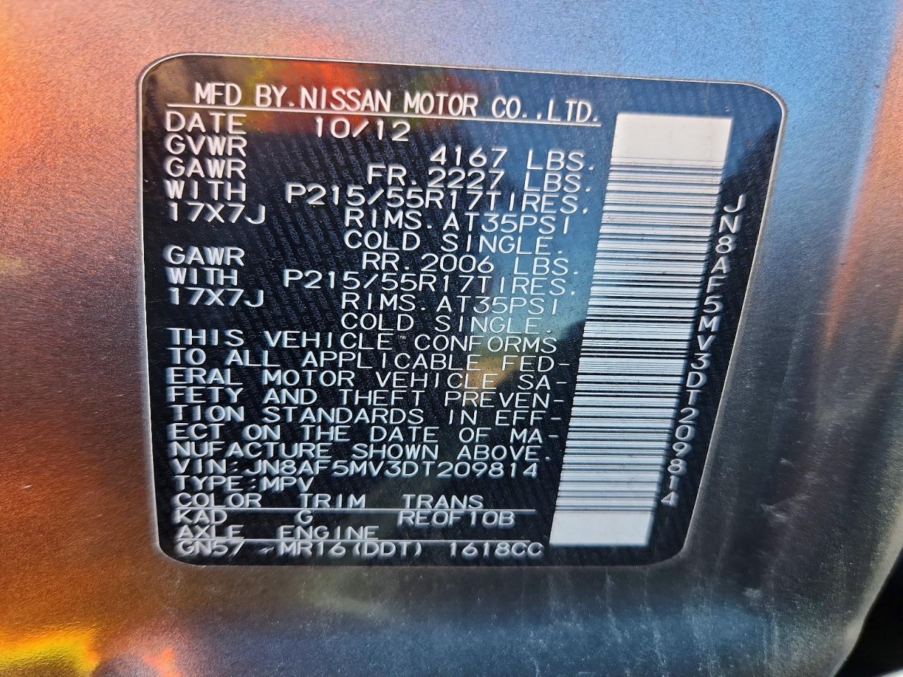 2013 Nissan Juke S Gray vin: JN8AF5MV3DT209814