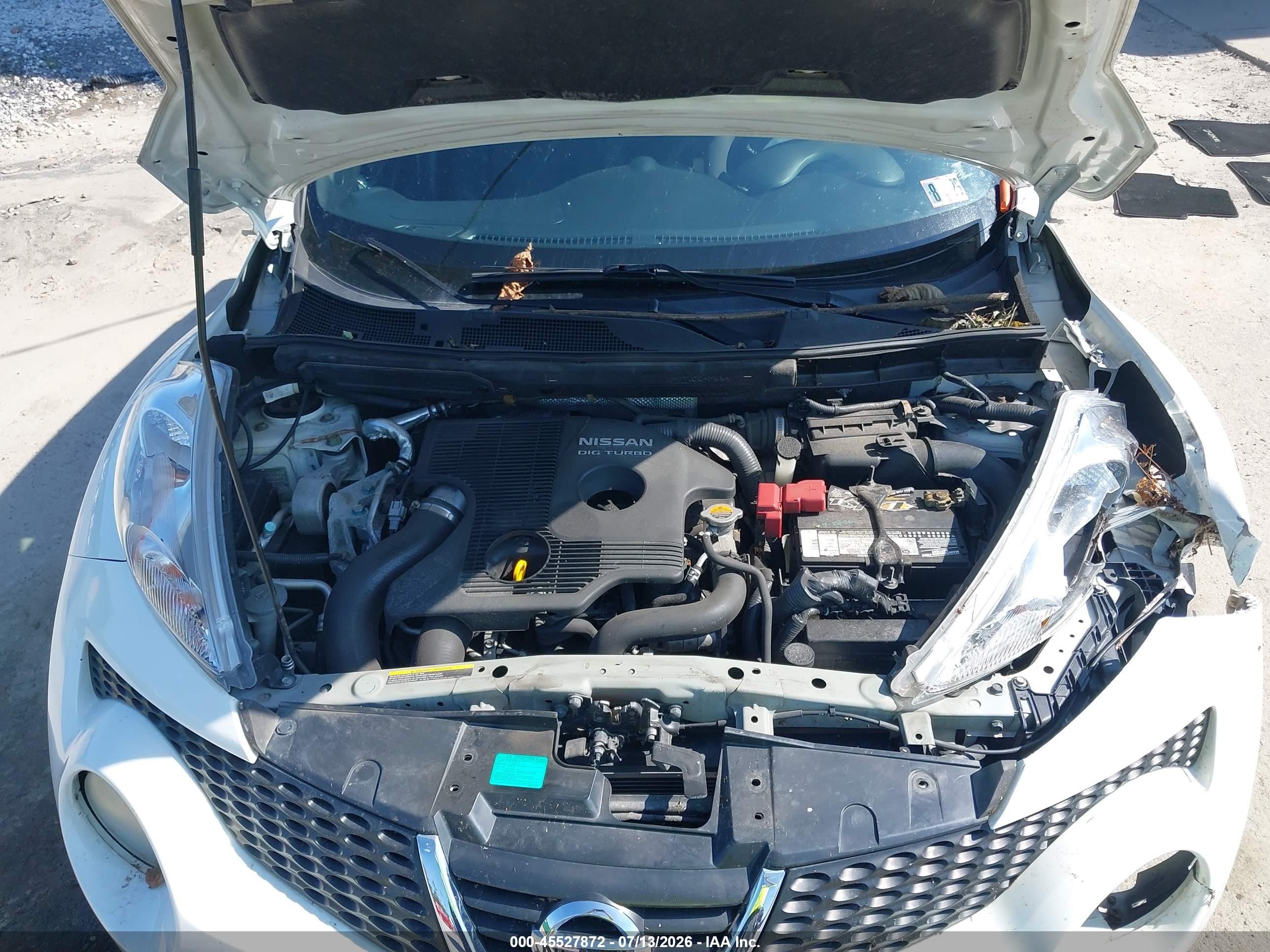 2013 Nissan Juke Sv White vin: JN8AF5MV3DT215421