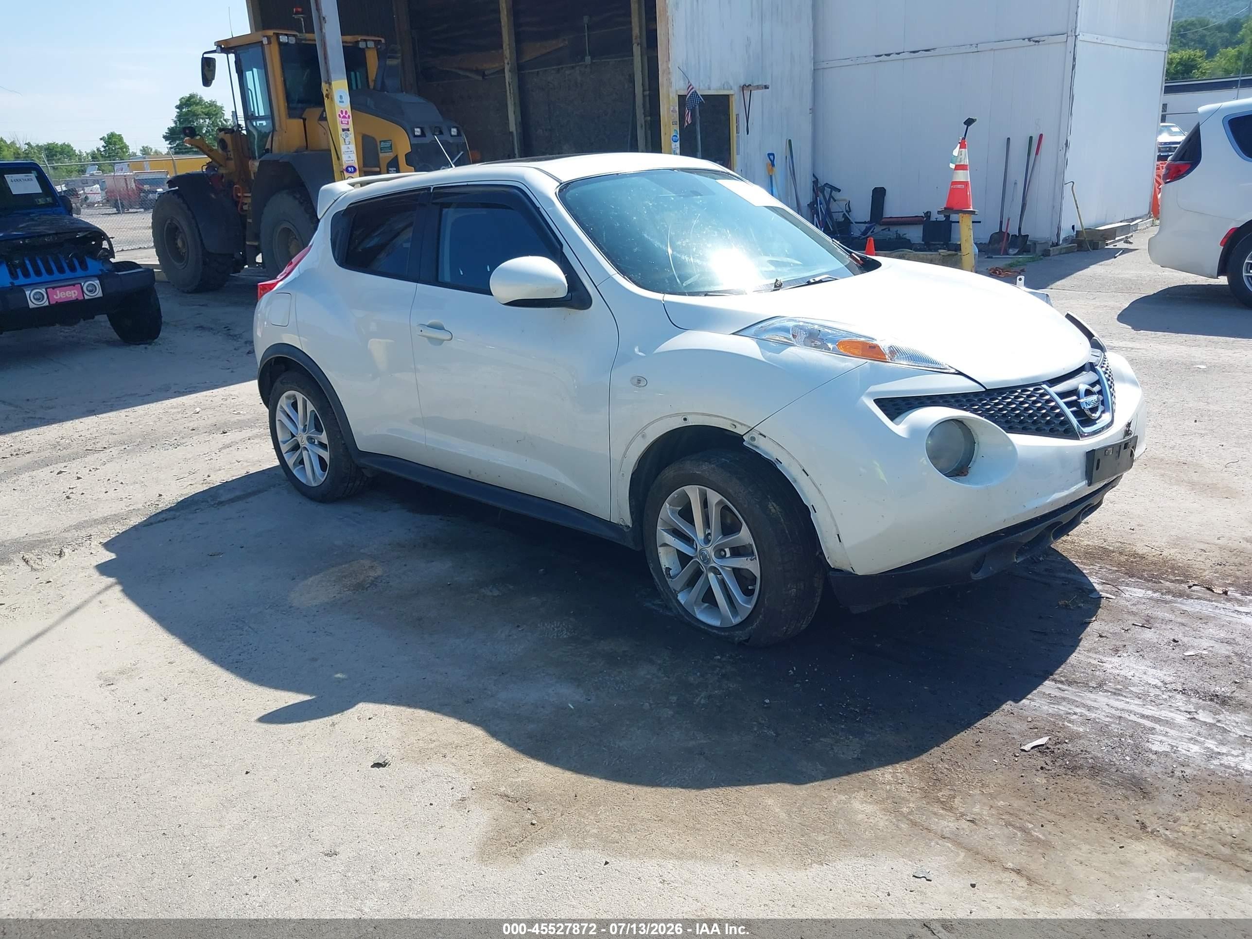 2013 Nissan Juke Sv White vin: JN8AF5MV3DT215421