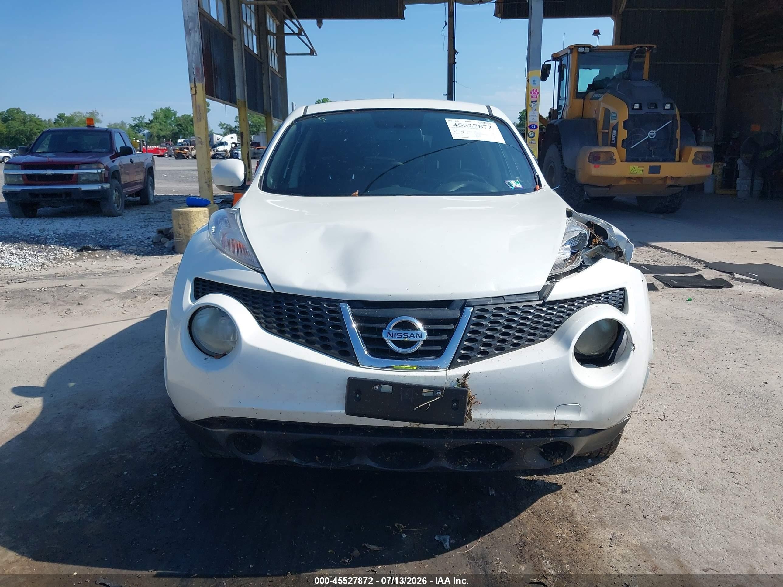 2013 Nissan Juke Sv White vin: JN8AF5MV3DT215421
