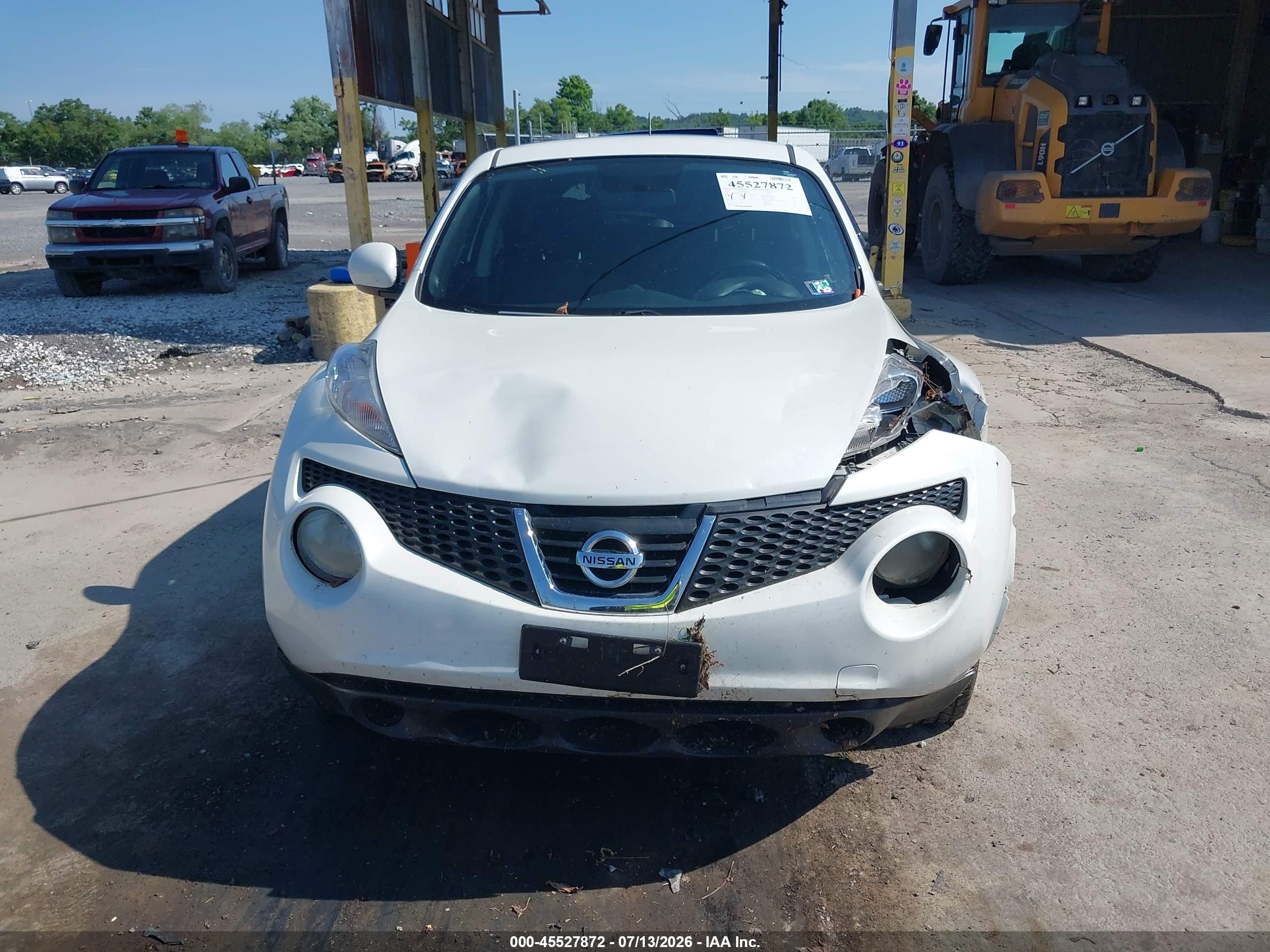 2013 Nissan Juke Sv White vin: JN8AF5MV3DT215421