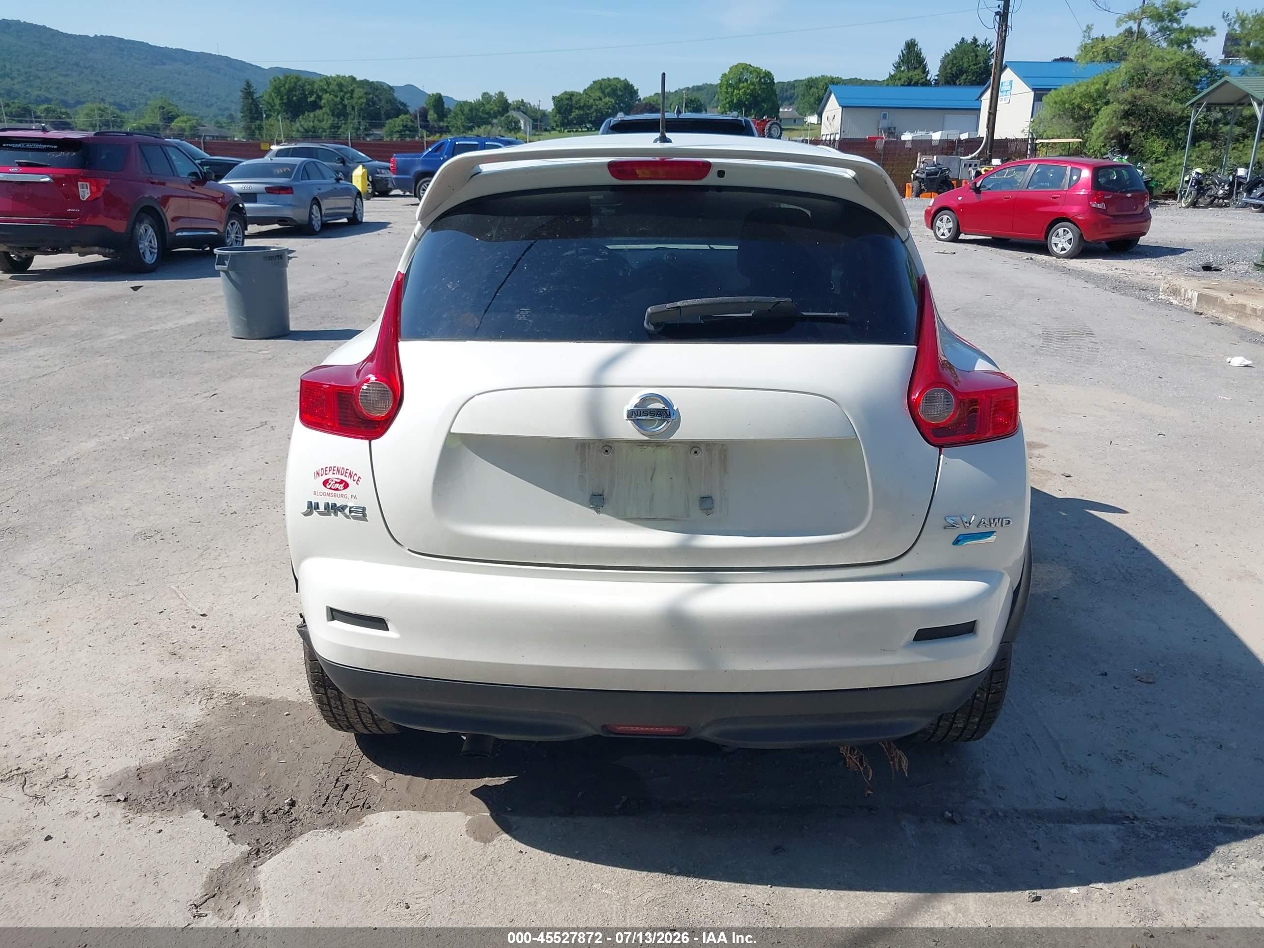 2013 Nissan Juke Sv White vin: JN8AF5MV3DT215421