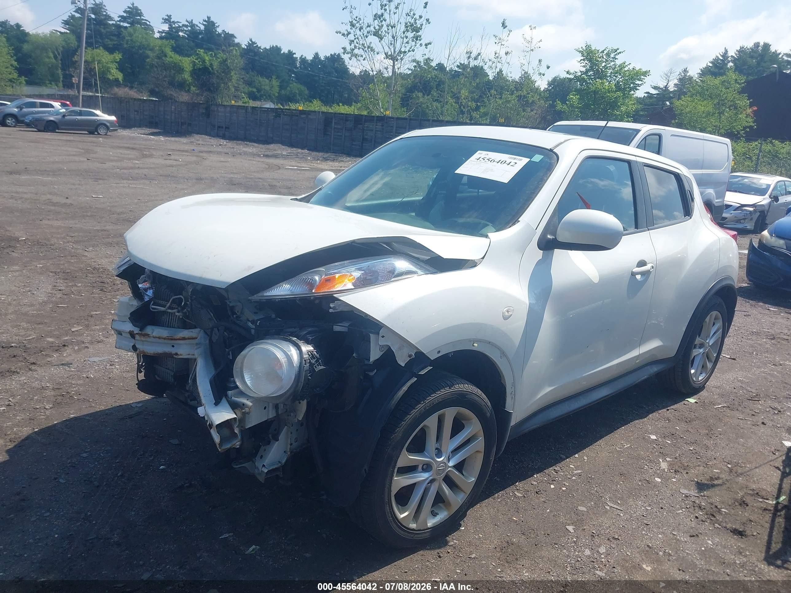 2013 Nissan Juke Sv White vin: JN8AF5MV3DT220716