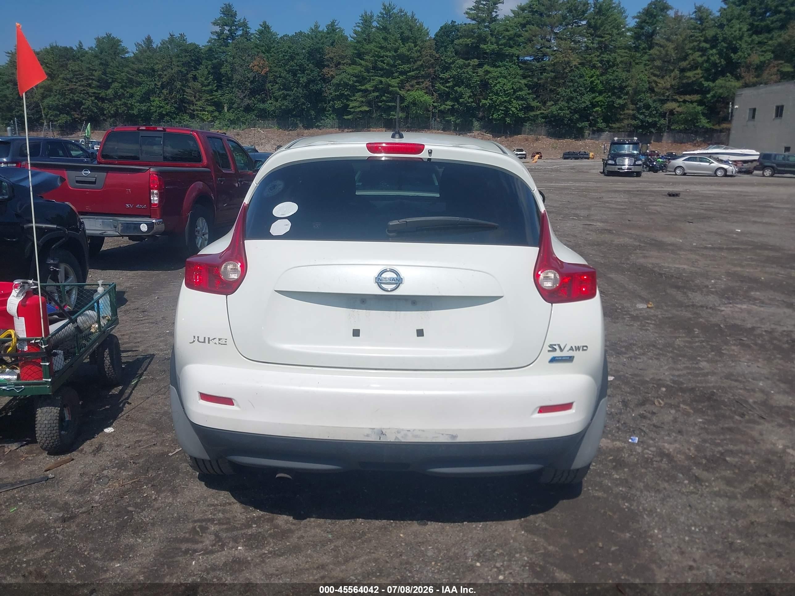 2013 Nissan Juke Sv White vin: JN8AF5MV3DT220716