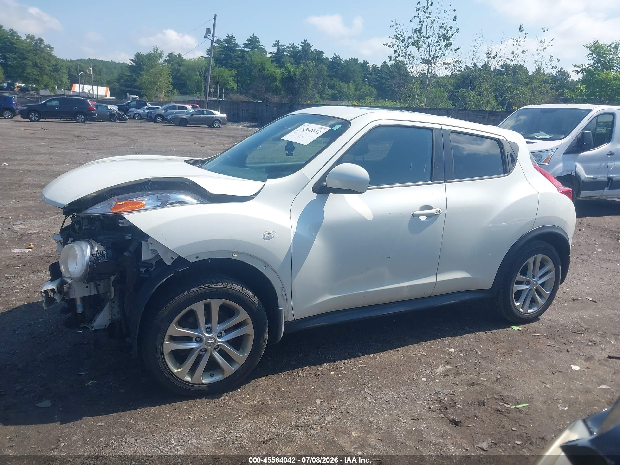 2013 Nissan Juke Sv White vin: JN8AF5MV3DT220716