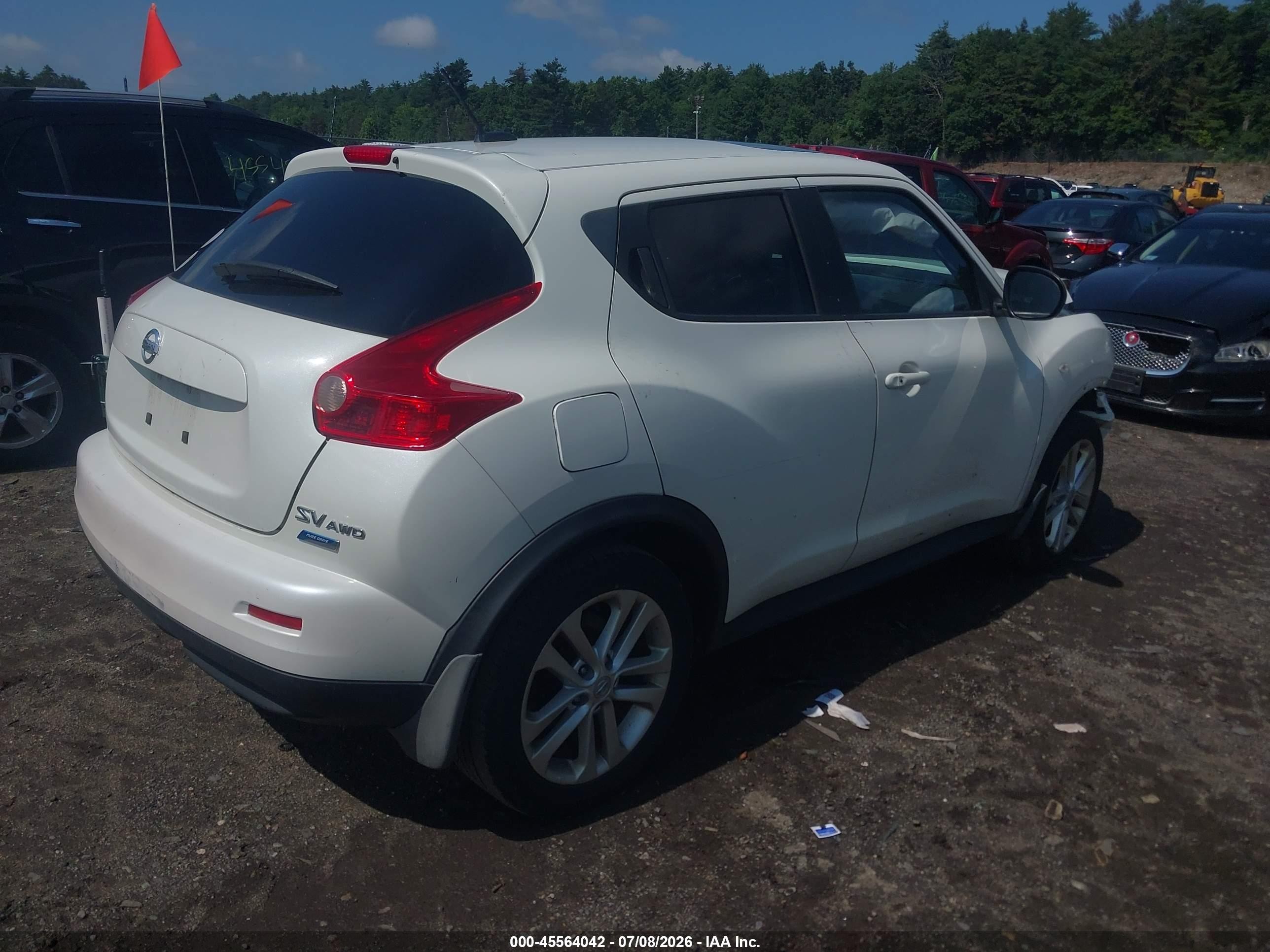 2013 Nissan Juke Sv White vin: JN8AF5MV3DT220716