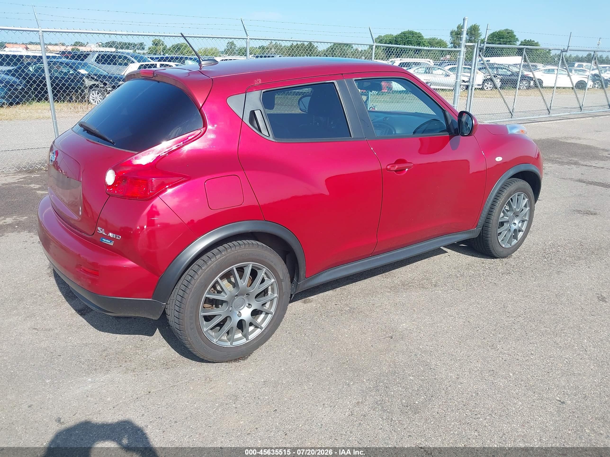 2013 Nissan Juke Nismo/s/sl/sv Red vin: JN8AF5MV3DT226595