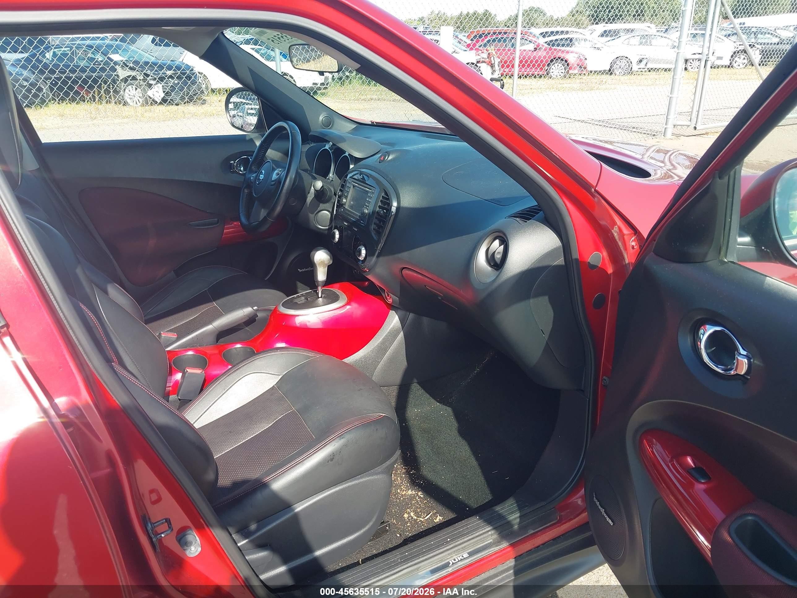 2013 Nissan Juke Nismo/s/sl/sv Red vin: JN8AF5MV3DT226595