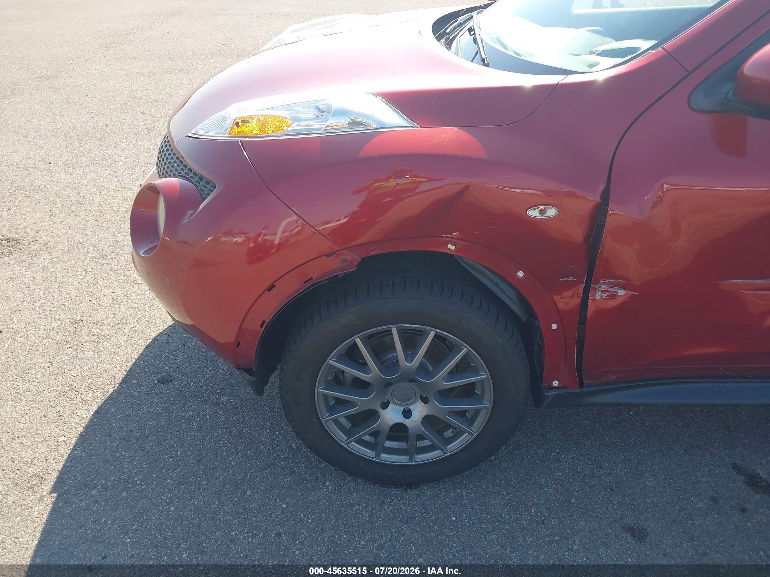 2013 Nissan Juke Nismo/s/sl/sv Red vin: JN8AF5MV3DT226595