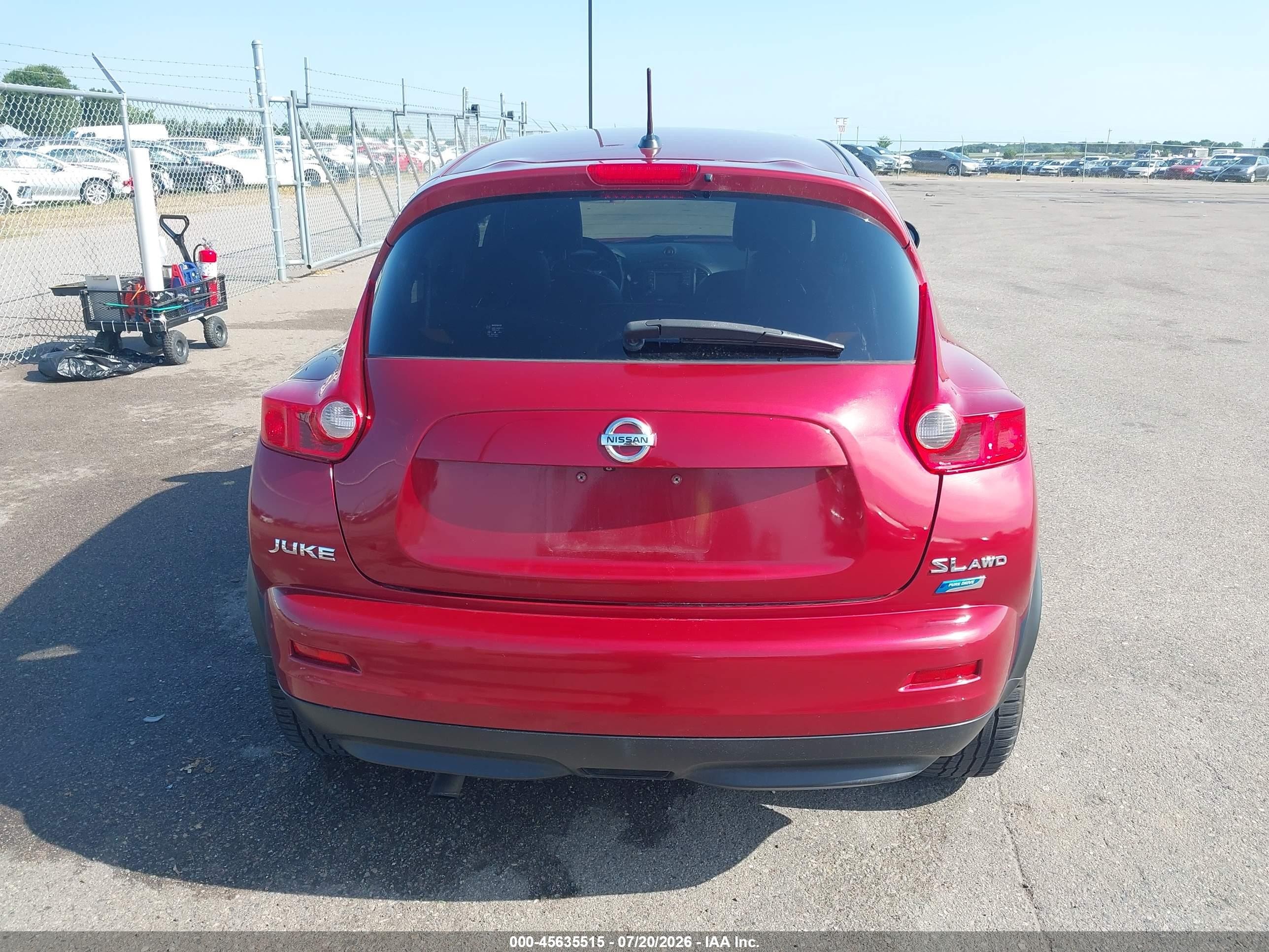 2013 Nissan Juke Nismo/s/sl/sv Red vin: JN8AF5MV3DT226595