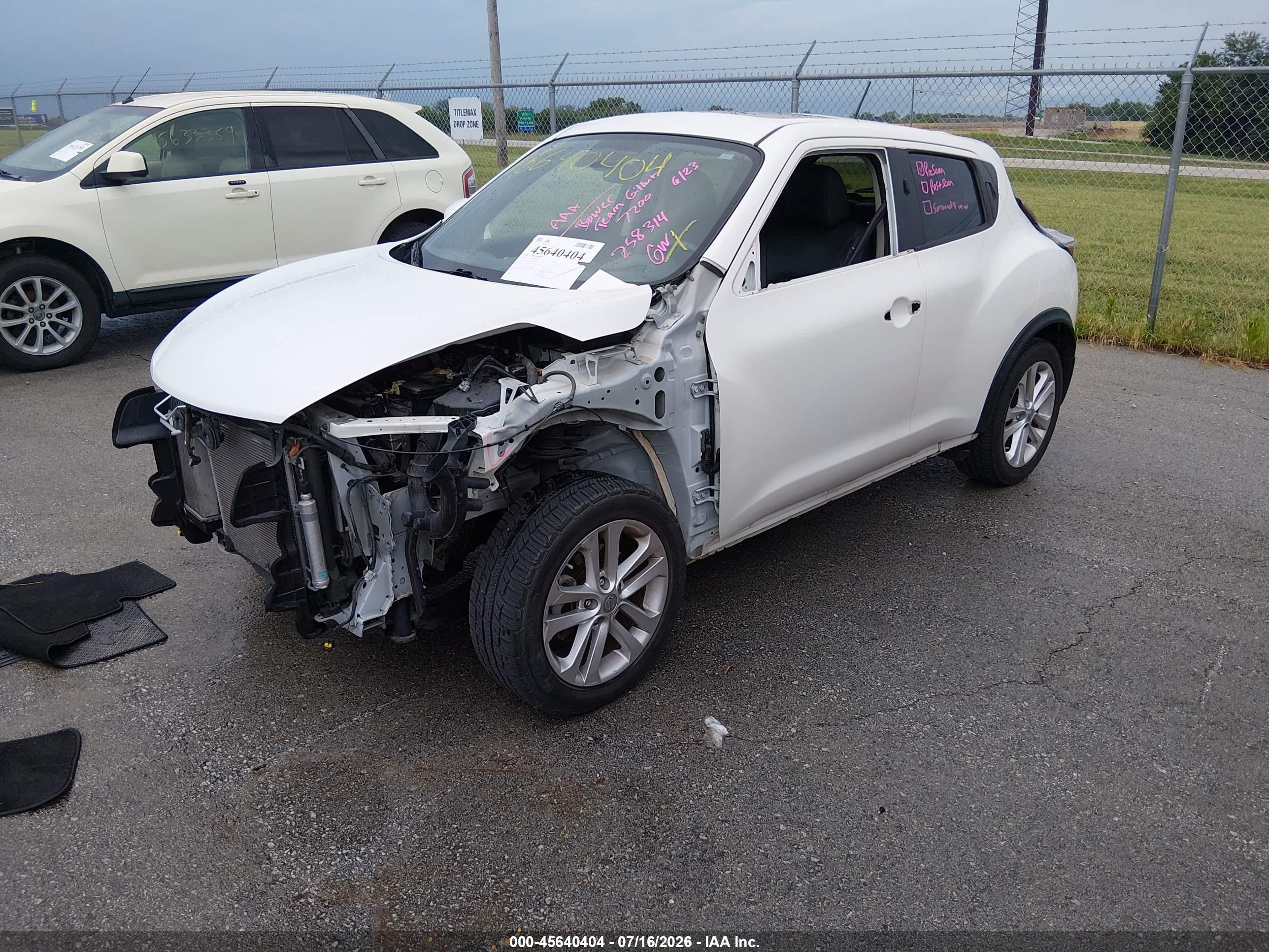 2015 Nissan Juke Sl White vin: JN8AF5MV3FT557700