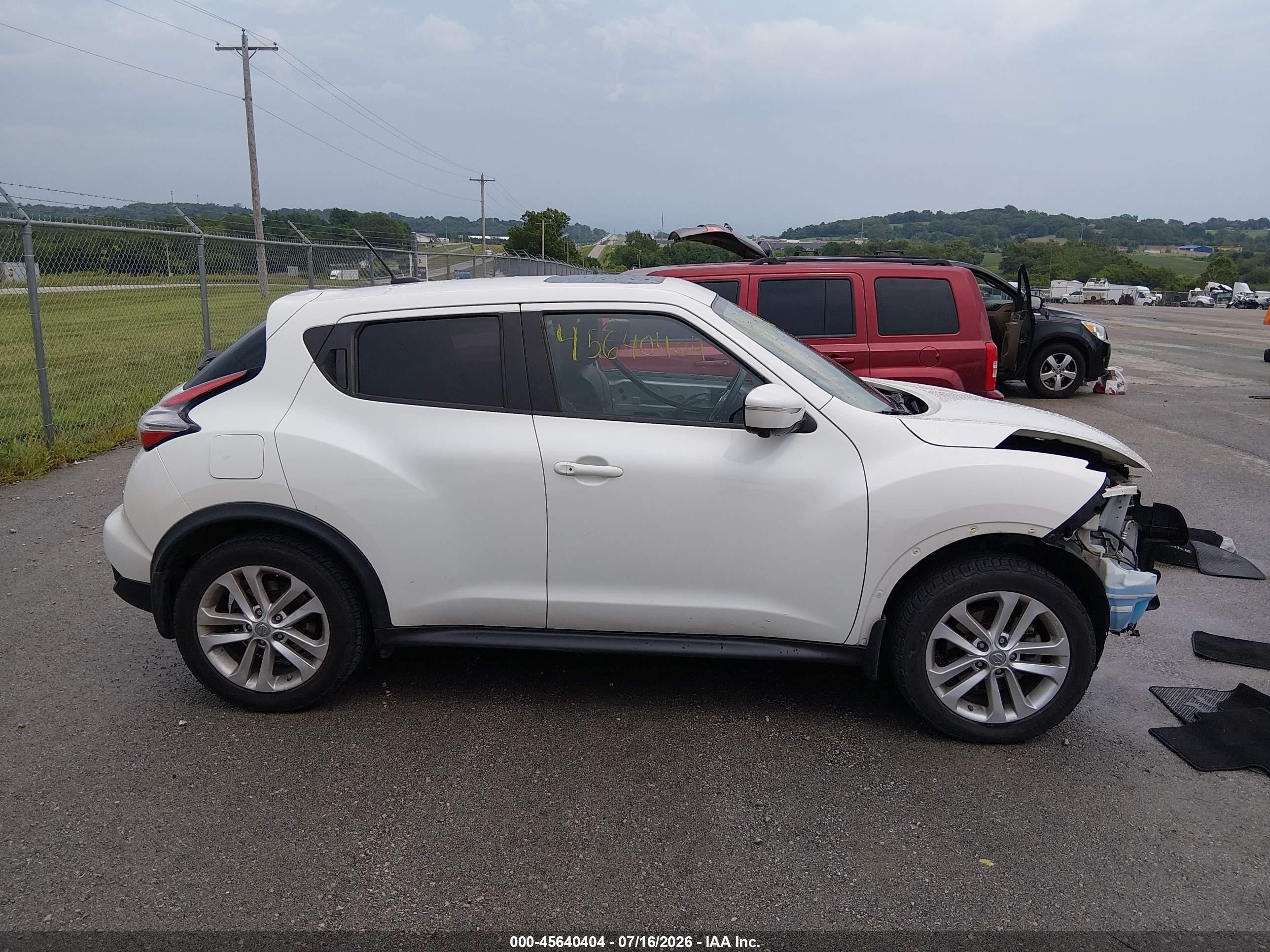 2015 Nissan Juke Sl White vin: JN8AF5MV3FT557700