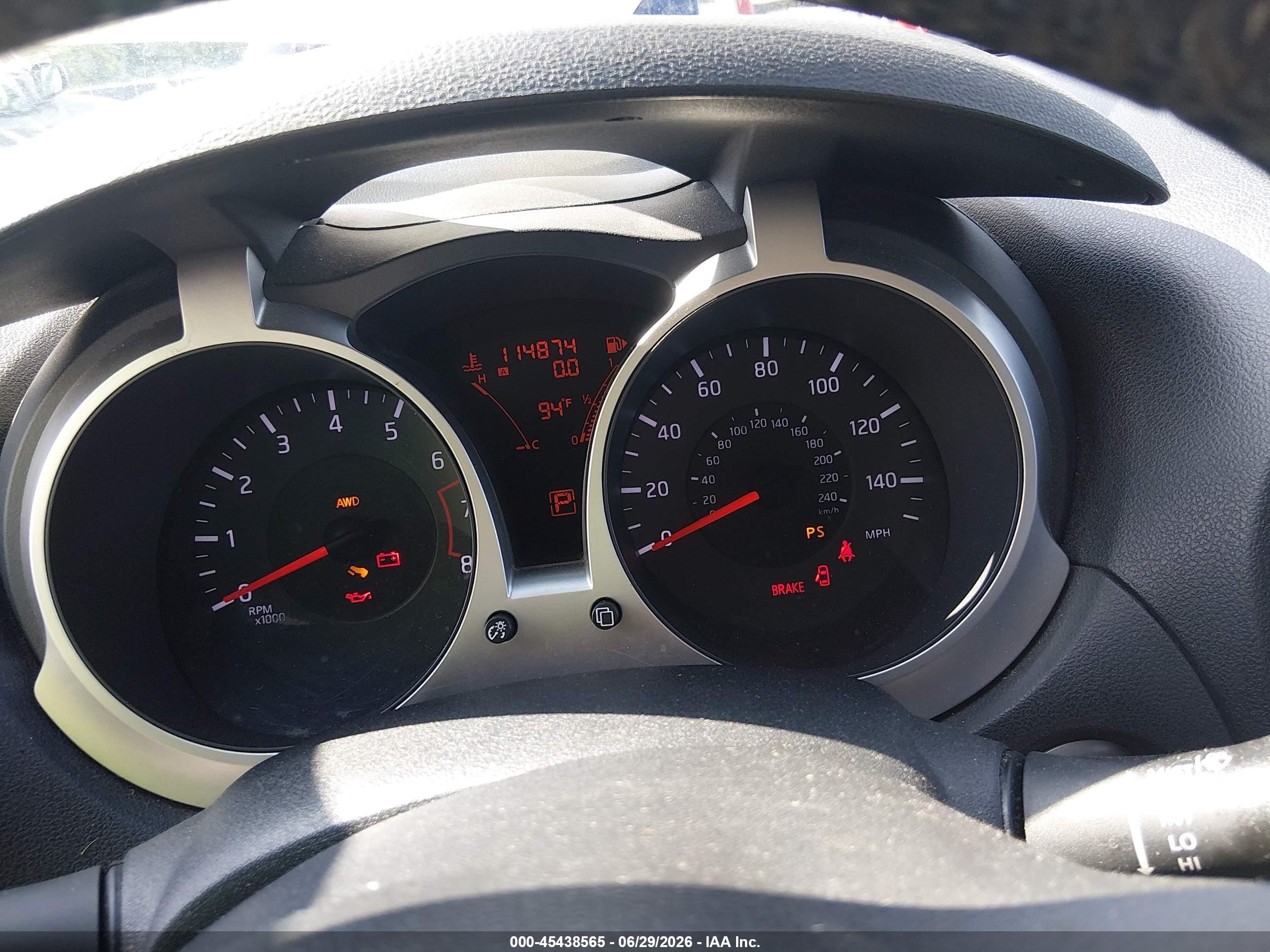 2012 Nissan Juke Sv Black vin: JN8AF5MV4CT125483