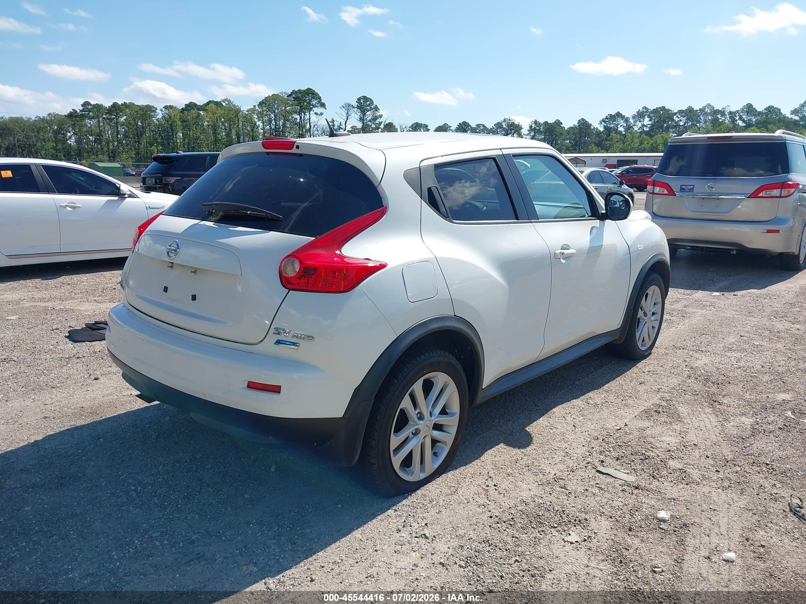 2013 Nissan Juke Sv White vin: JN8AF5MV4DT215119