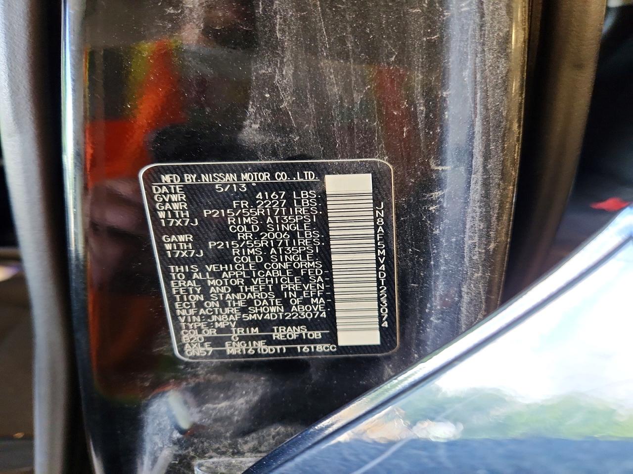 2013 Nissan Juke S Black vin: JN8AF5MV4DT223074