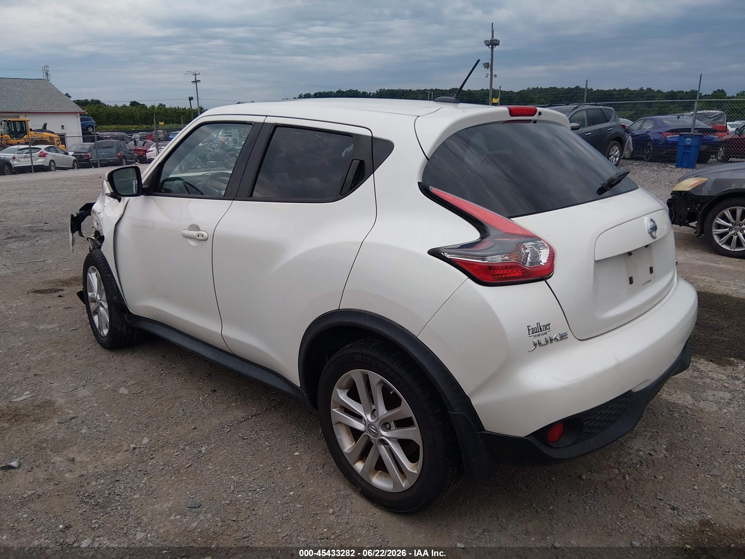 2015 Nissan Juke Sl White vin: JN8AF5MV4FT559004
