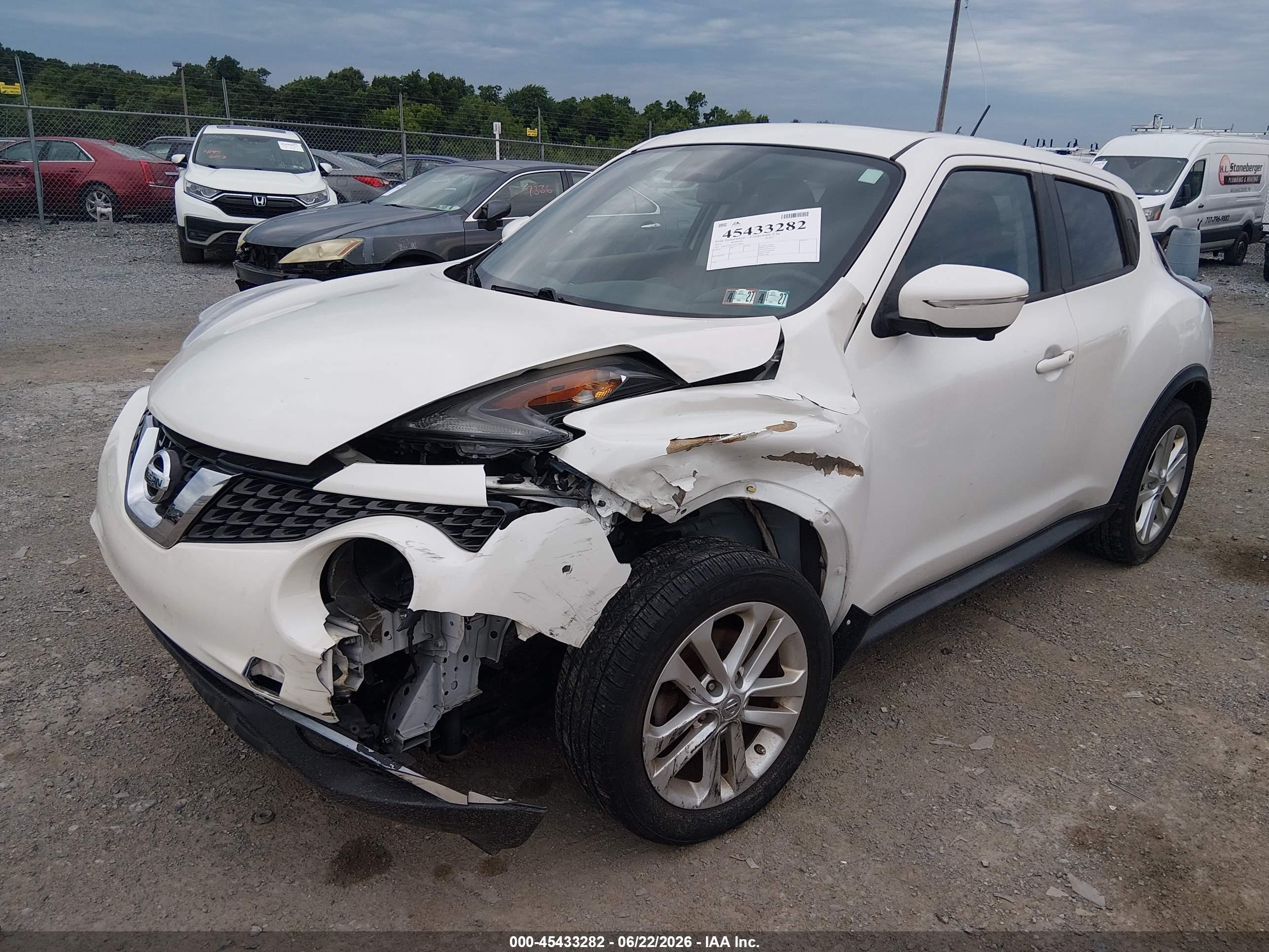 2015 Nissan Juke Sl White vin: JN8AF5MV4FT559004