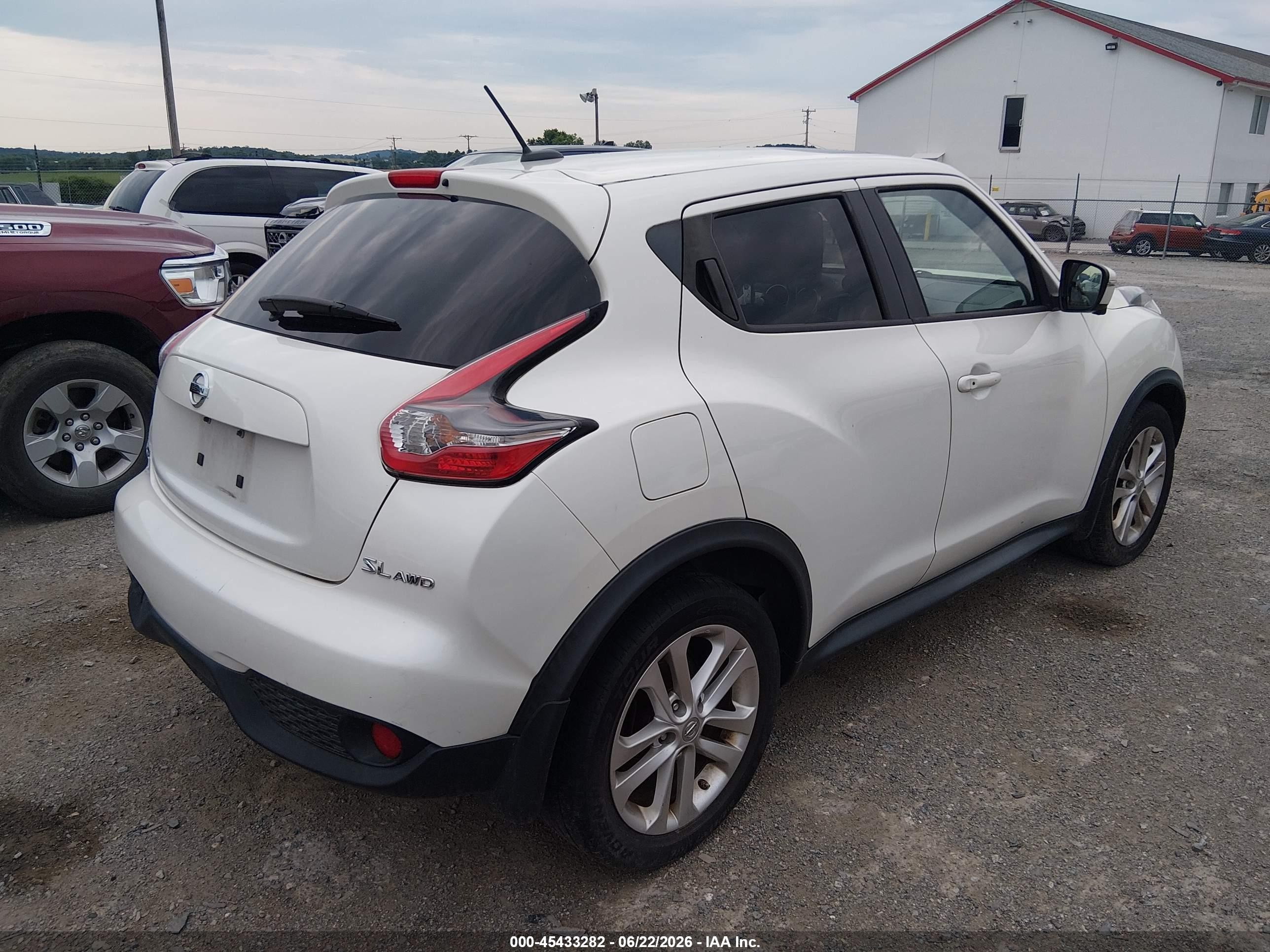 2015 Nissan Juke Sl White vin: JN8AF5MV4FT559004